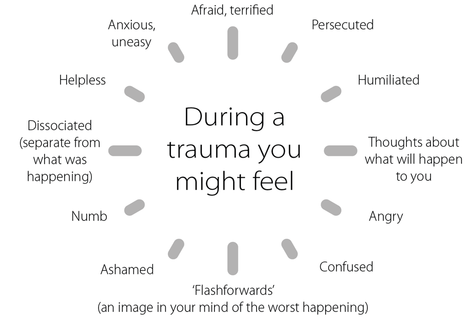 During a trauma you might feel...