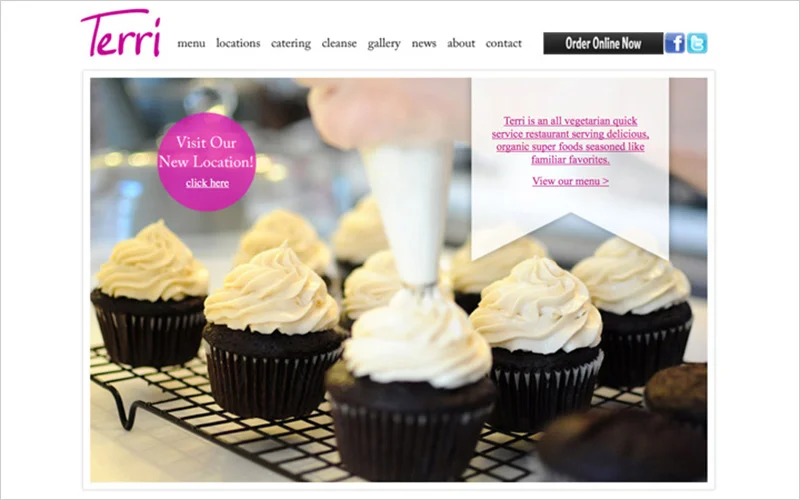 CLIENT Terri, Organic Vegetarian Café PROJECT Website updates and maintenance SERVICES Web Design Consulting & Instruction