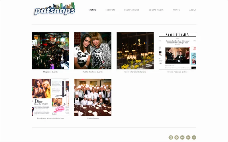 CLIENT Patsnaps PROJECT Website portfolio and online shop SERVICES Web Design Consulting & Instruction