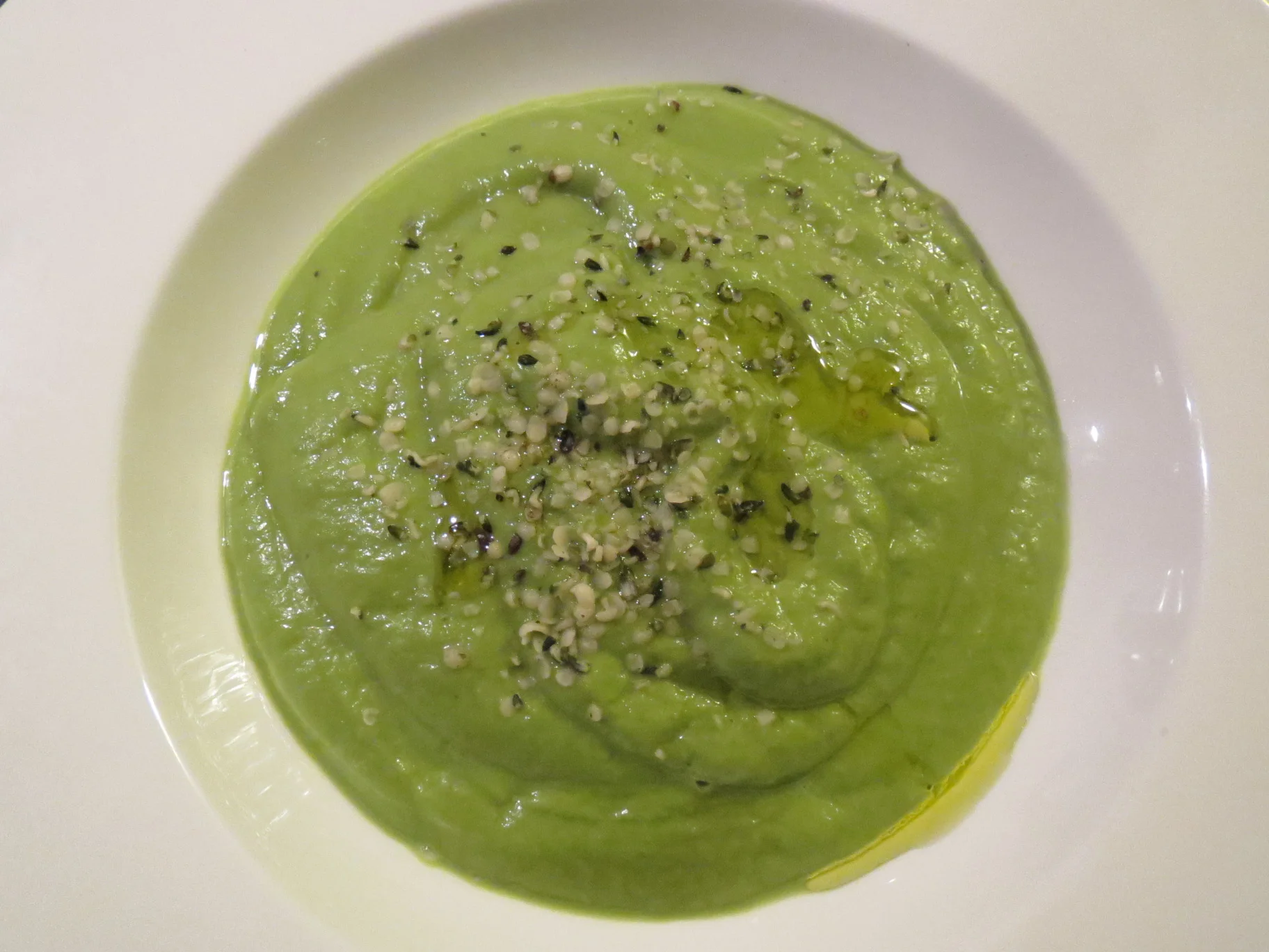 Purslane, Chinese Cabbage and Avocado soup
