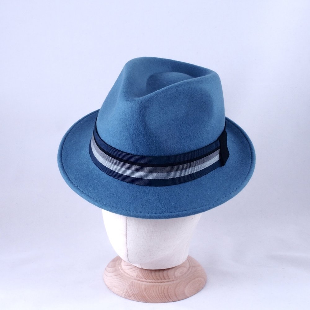 chapeau forme borsalino à bord court, en feutre de laine, modèle Anatole —  Les Chapeaux de Béa