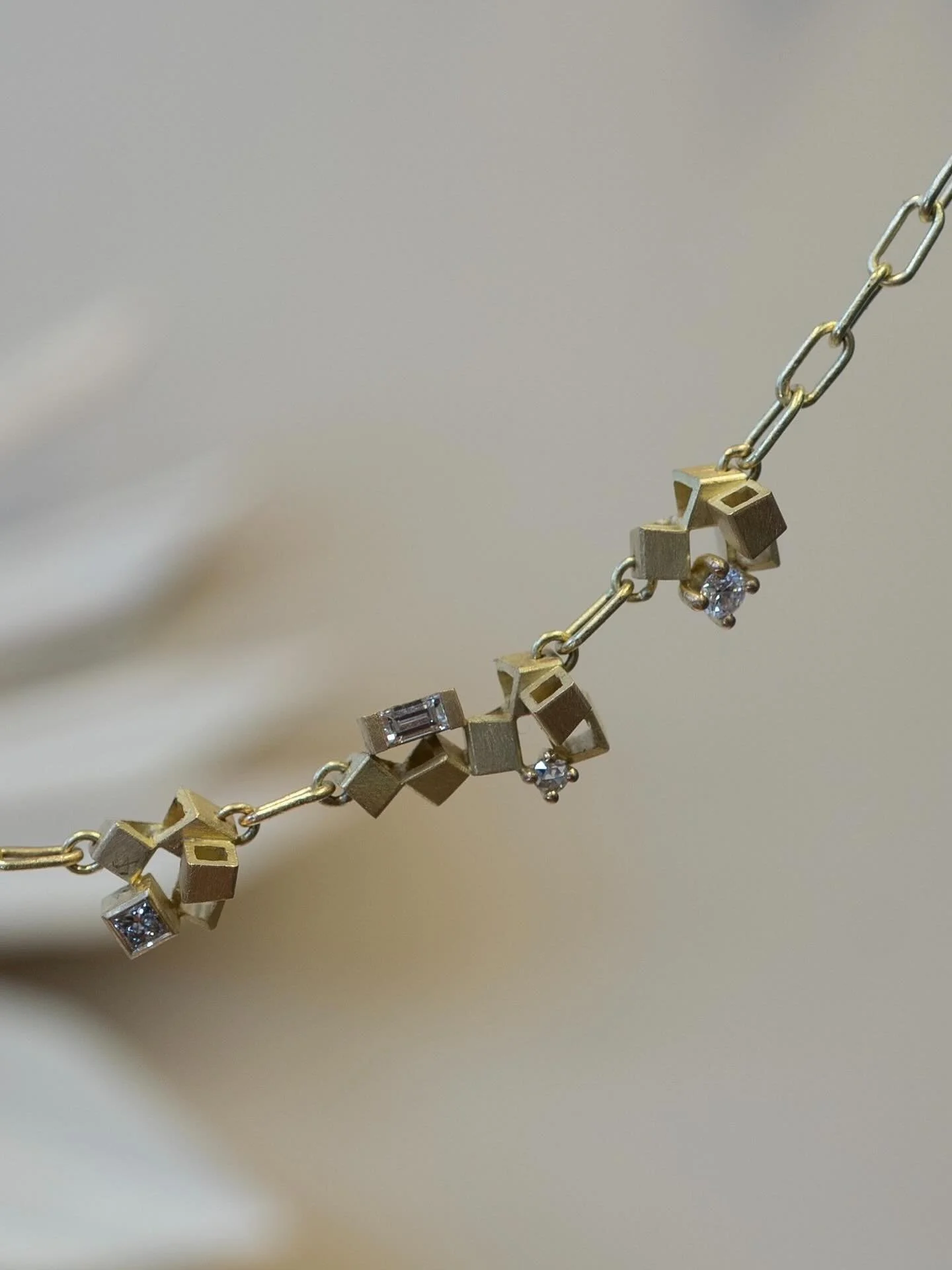 Introducing the Rosalie necklace✨ Part of the hidden treasure collection inspired by my grandmother&rsquo;s jewellery collection. She had one ring in particular, that I loved, which had two small baguette-cut diamonds on the side of the center stone.