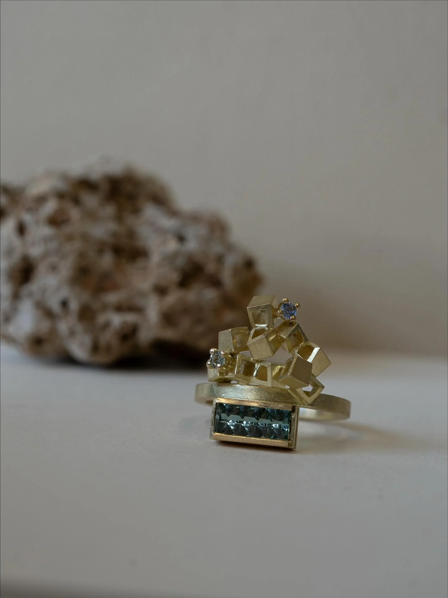 Another look at the Crown Cluster ring 👑
Made in 18ct yellow gold with a fancy-cut tourmaline &amp; small sapphires nestled in the cluster. The tourmalines are never going to be exactly the same so this is a one-of-a-kind piece. Available online or 