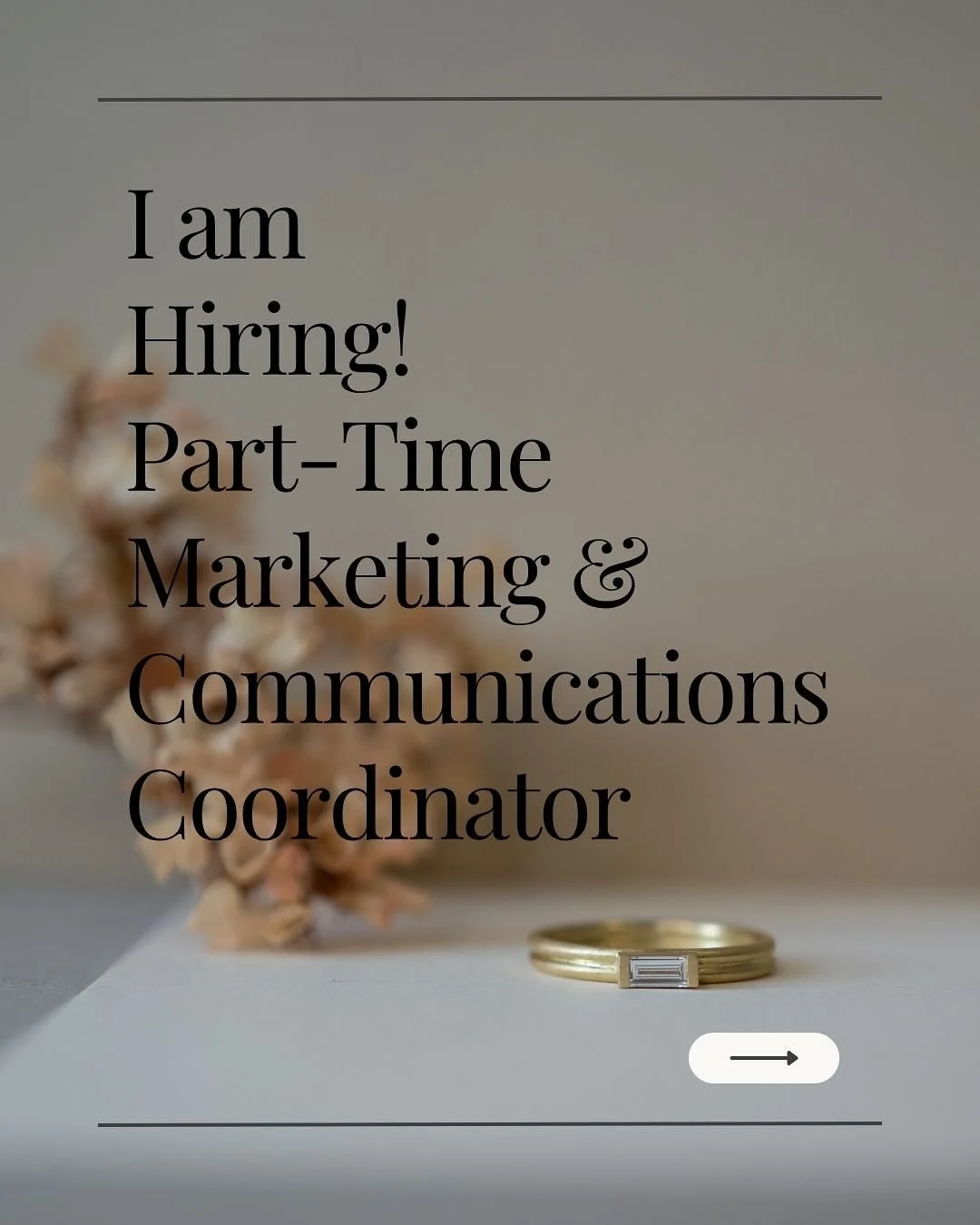 I&rsquo;m hiring! 
Well this is very exciting, if I do say so myself ☺️ I&rsquo;ve decided to hire a Part-Time Marketing &amp; Communications Coordinator. This is a part-time freelance role, starting at 4 hours per week, with opportunity to increase 