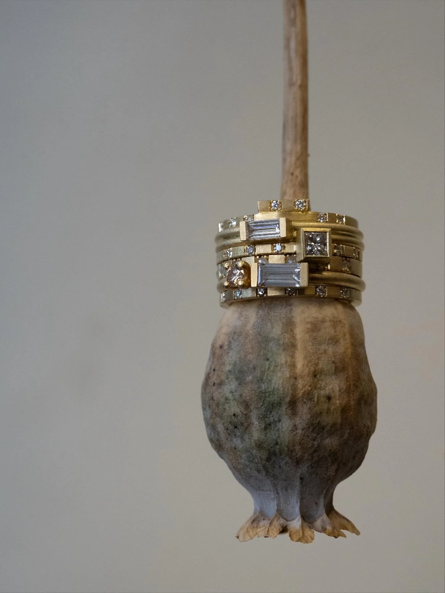 New favourite diamond stack 💎
In order top to bottom: 
Latitude bar ring
Double banded baguette solitaire
Classic diamond solitaire
Icy rose diamond eternity ring II
Toi et Moi - diamond ring
Diamond eternity ring I 

Visit the website to see more o