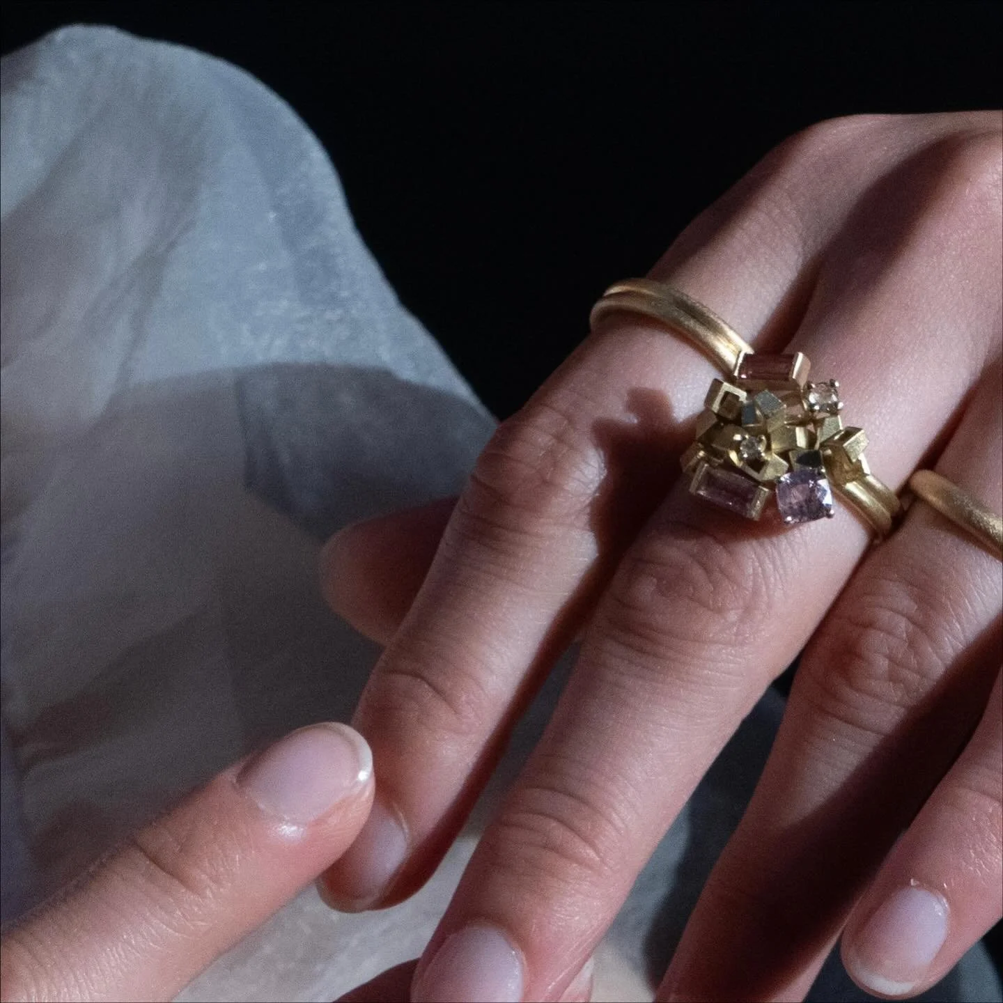 These are a few of my favourite things! 
1. Montana Rose cluster ring
2. Montana Sage cluster ring here with the Tourmaline solitaire
3. Rosalie Earrings 
4. Yellow pearl earrings 
5. Keshi Pearl pendant with diamond bar on handmade gold chain

 
All