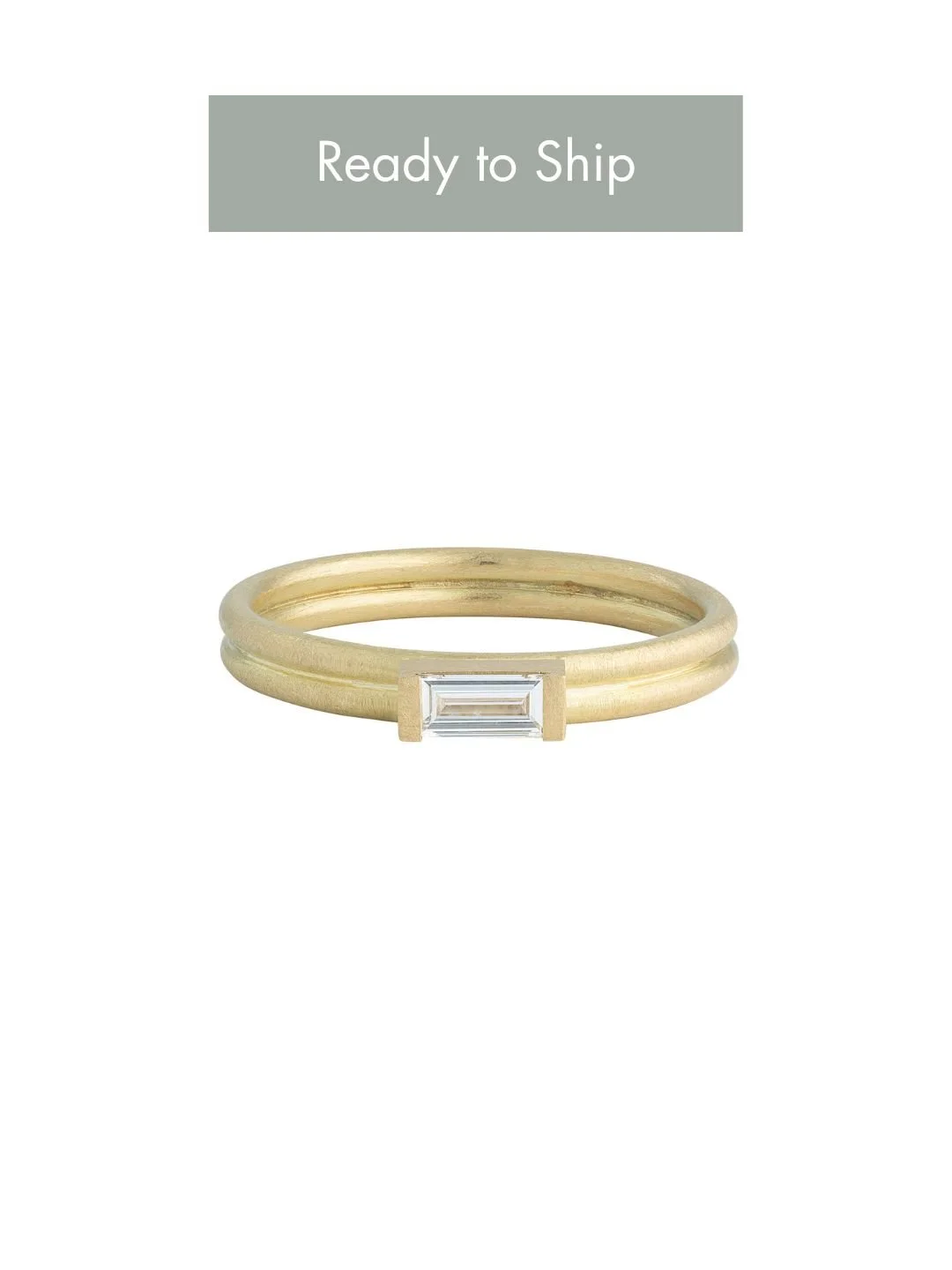 Double banded baguette solitaire