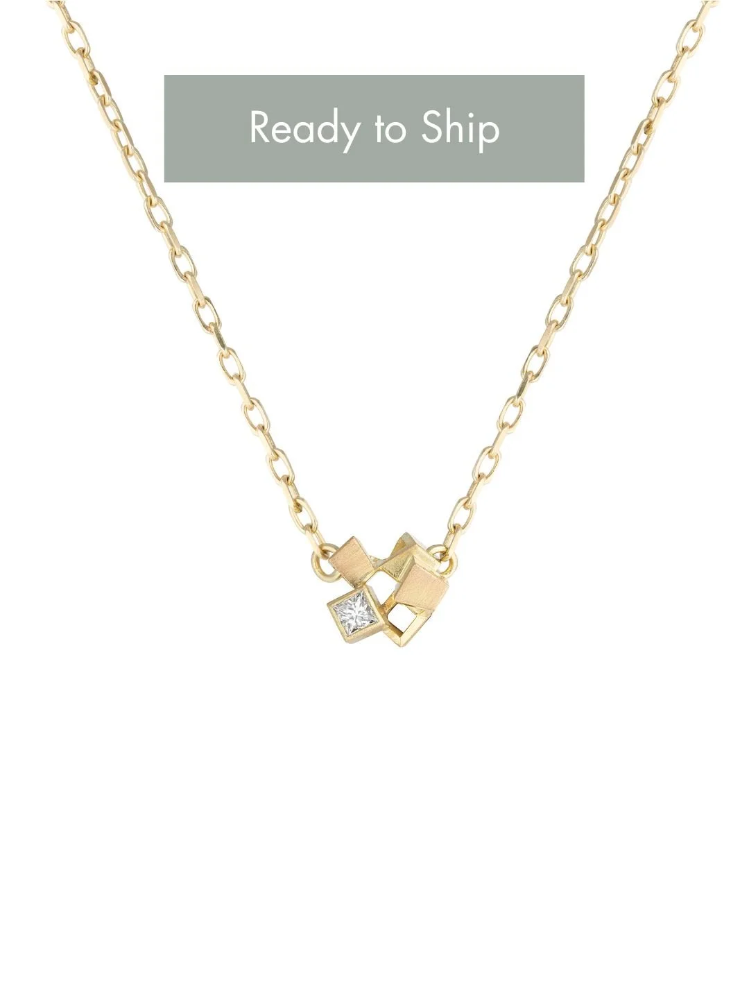 Mini Cluster necklace with diamond