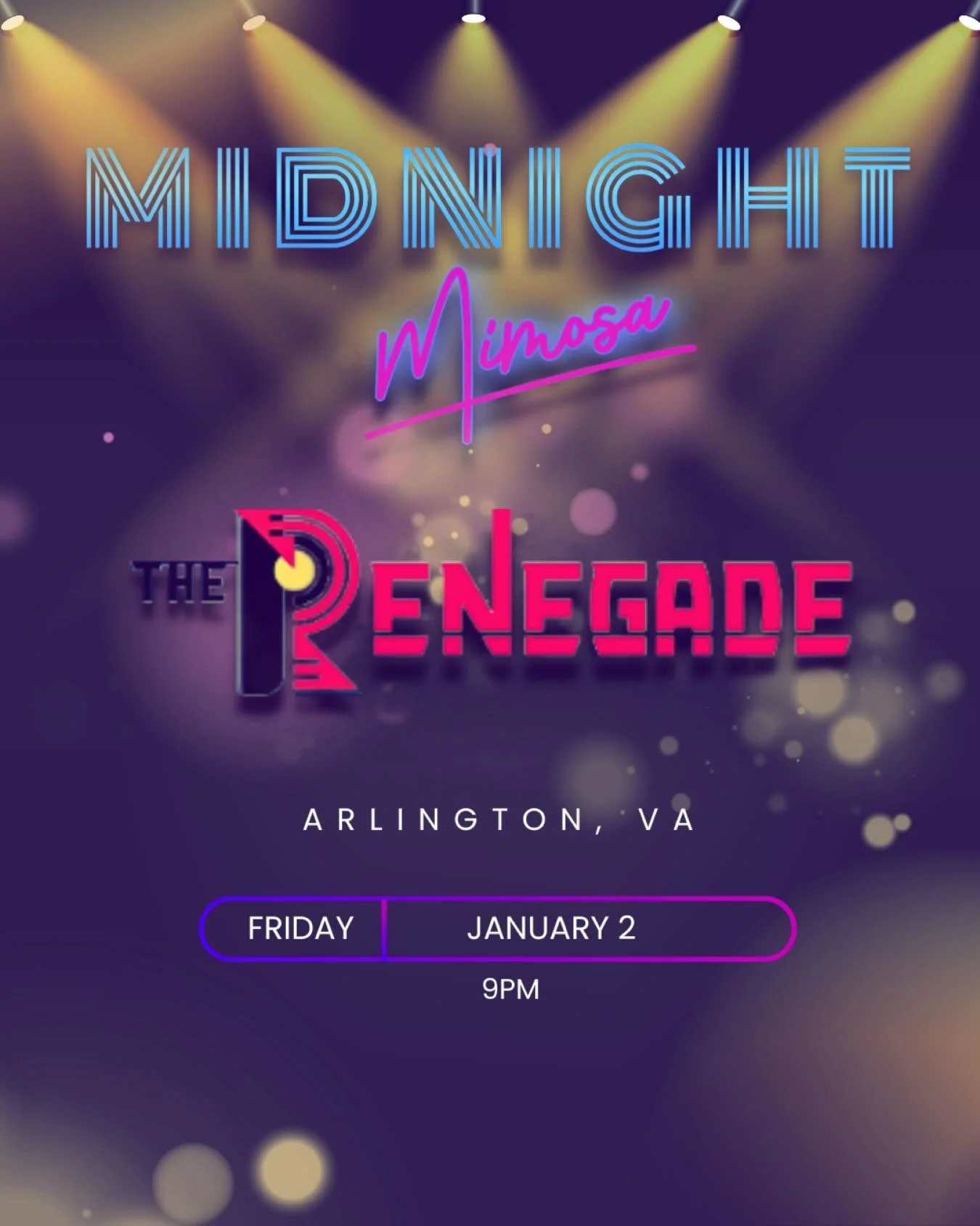Back at THE RENEGADE for the First Friday of the New Year, let&rsquo;s party Arlington!!