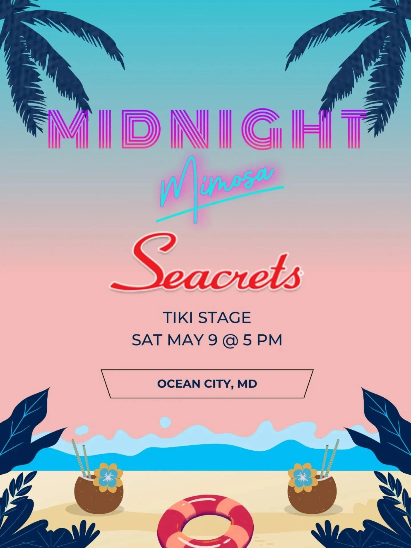 Ocean City!! Come vibe out with us this Saturday. It's almost summer!! ☀️⛱️