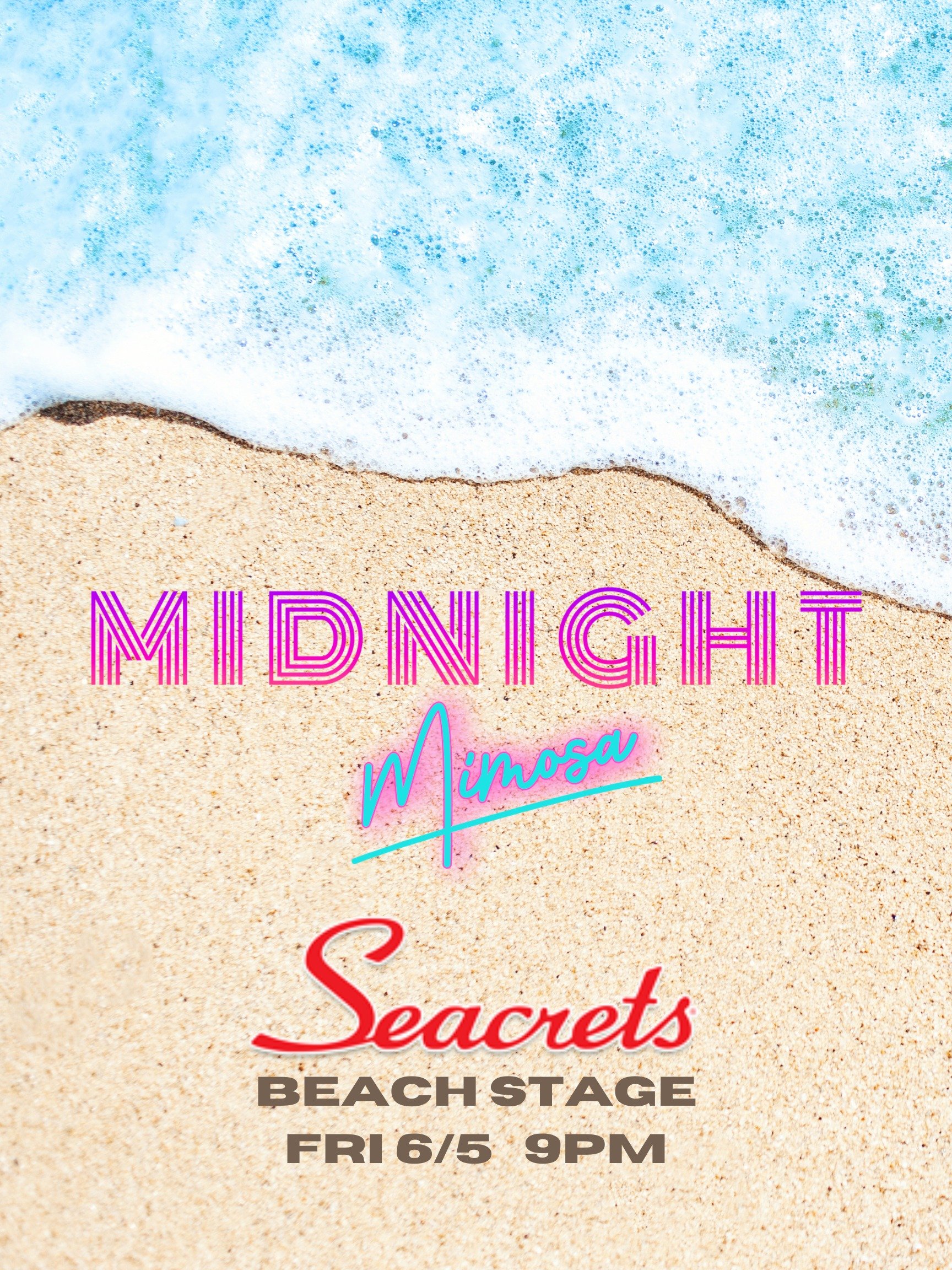 BEACH PARTY🍹 We're back at @seacretsusa this Friday night on the beach stage - see you there!