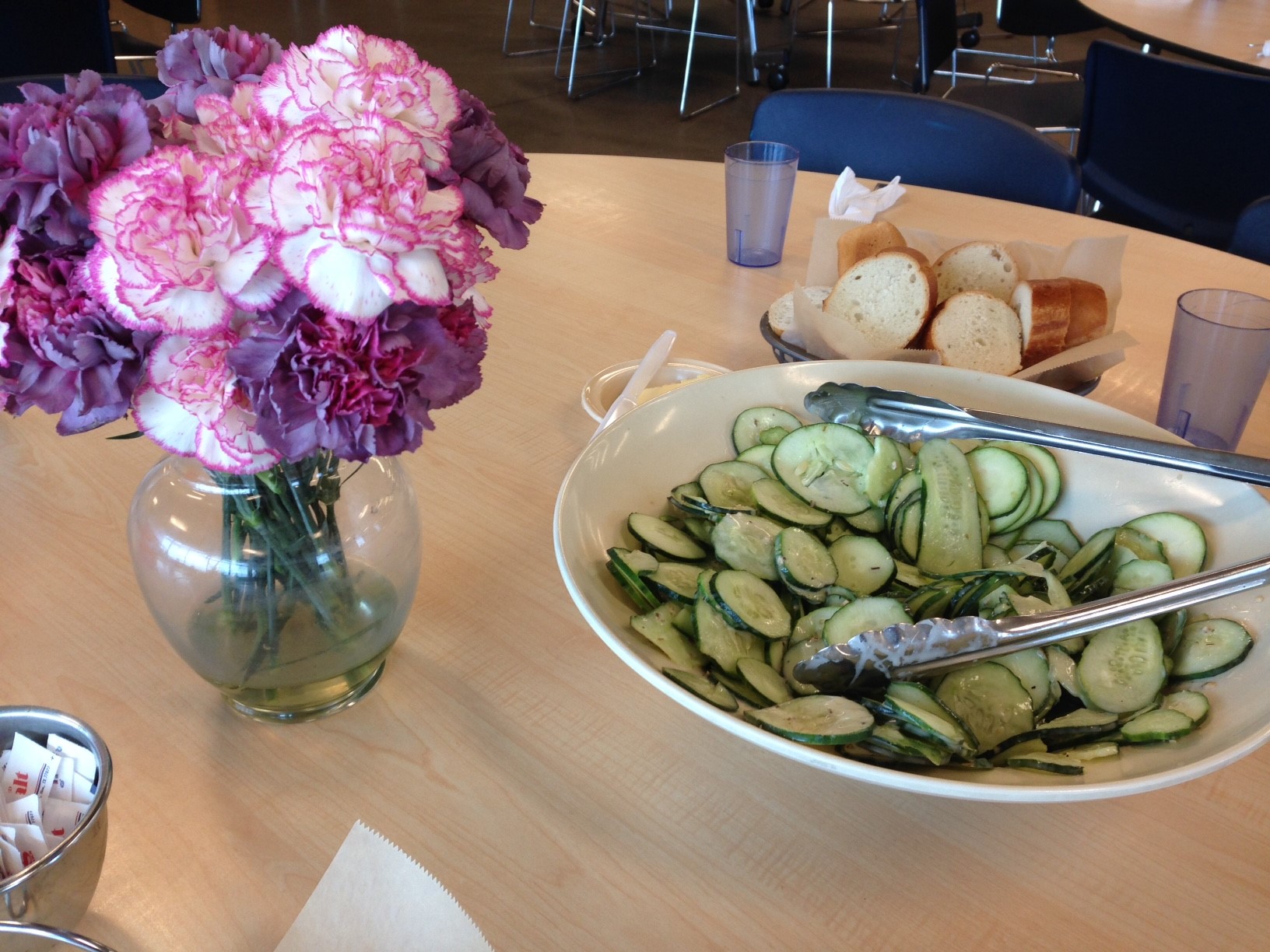  Fresh cucumber salad made with the cucumbers from our garden. 