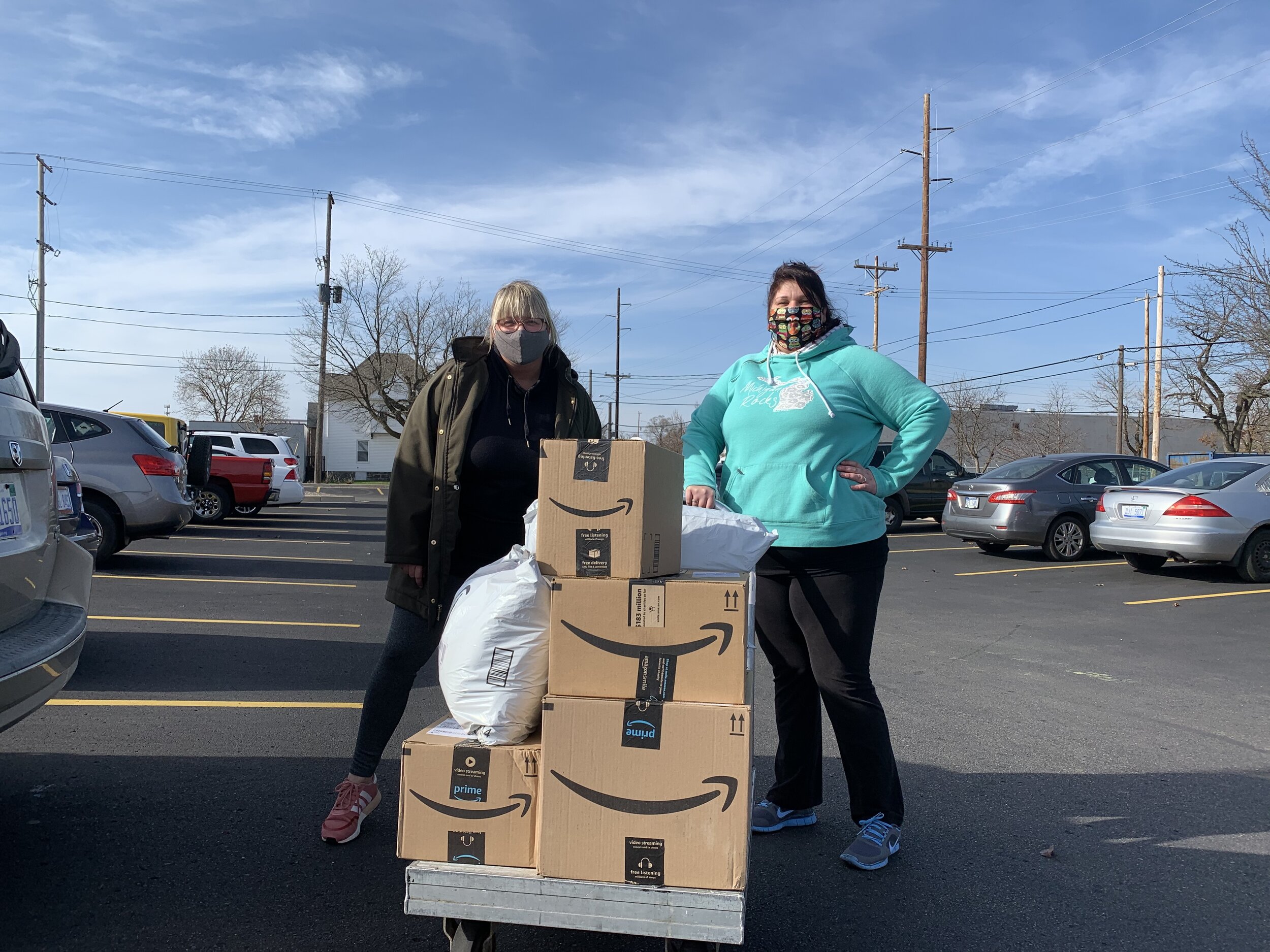  A big donation of warm items from Greenleaf Trust! 