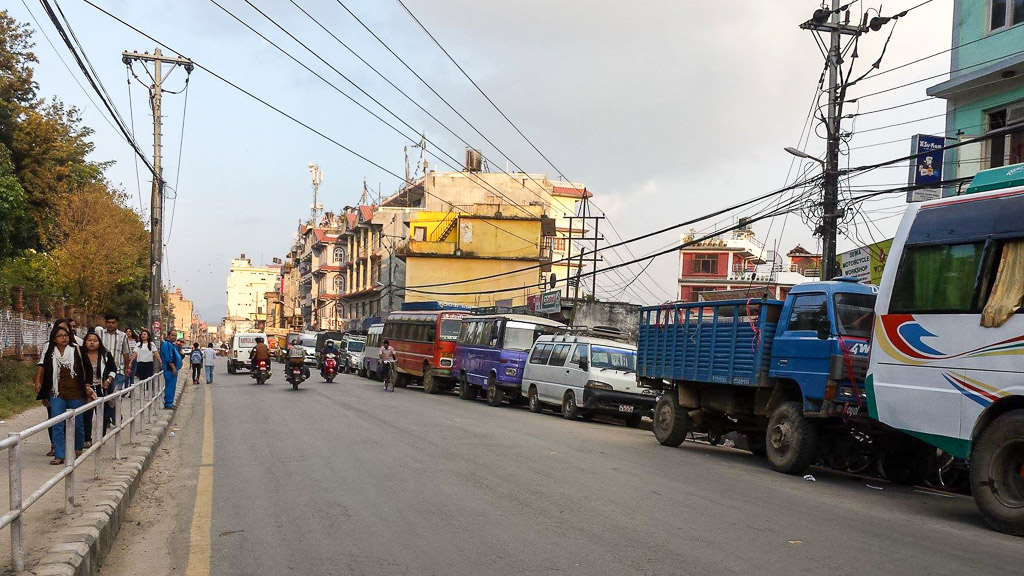 Most of the traffic that passes through Kathmandu has come to a stand still as a result of the economic blockade affecting the whole country at the Indian border.
