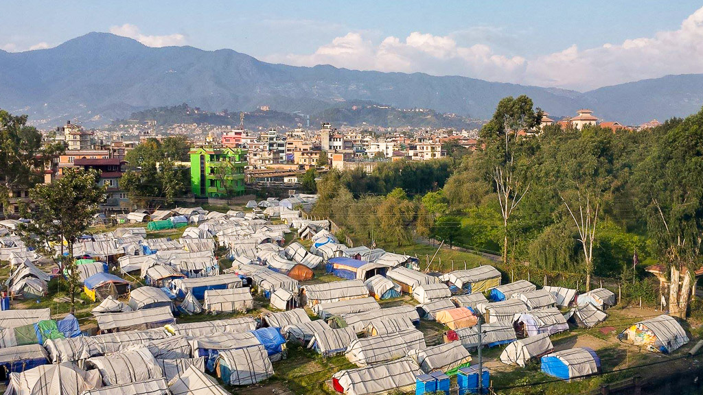 On the northern side of Kathmandu, a tent community struggles with normal everyday living. Now the economic blockade, shortage of fuel and supplies has created an even bigger challenge for these people who lost everything they owned during the earthquakes of April 25 and May 12, 2015