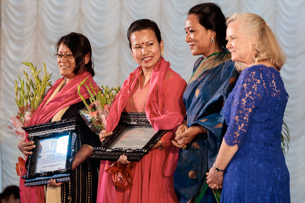 Celebrating Womanhood honours Rewati Gurung for her compassion, selfless initiation and rising to the rescue of children affected by the earthquake to ensure their future by enabling them to continue their education.