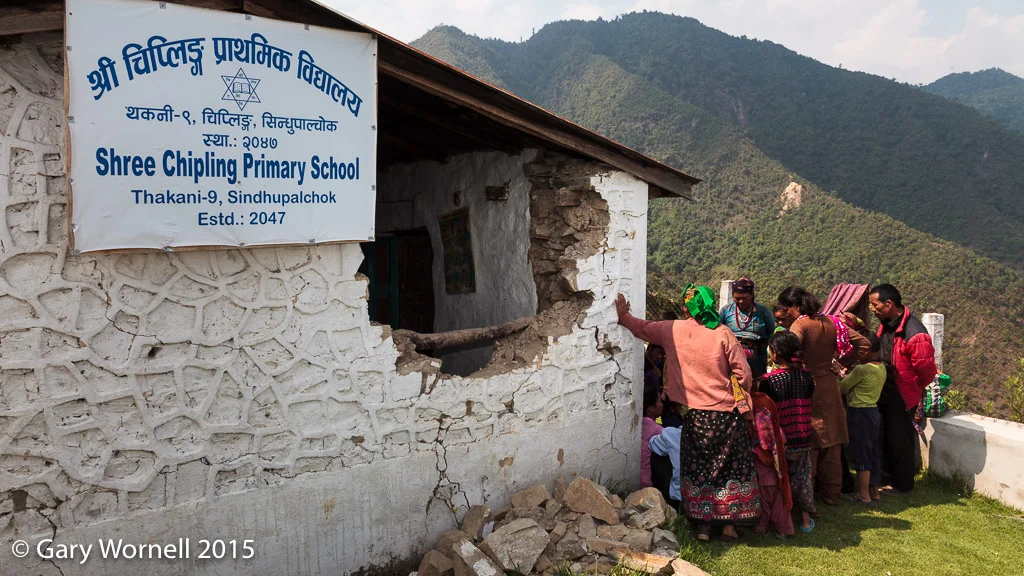 Shree Chipling Primary School in Sindupalchok, one week after the earthquake of May 12 2015.