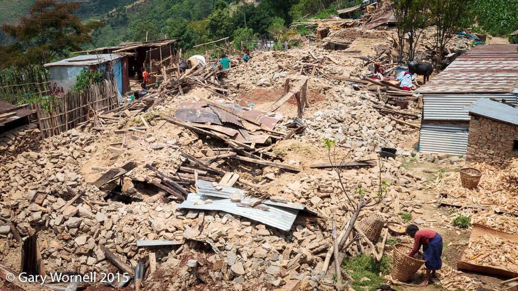 The village of Thakani, Sindupalchok 5 days after the earthquake of May 12, 2015.