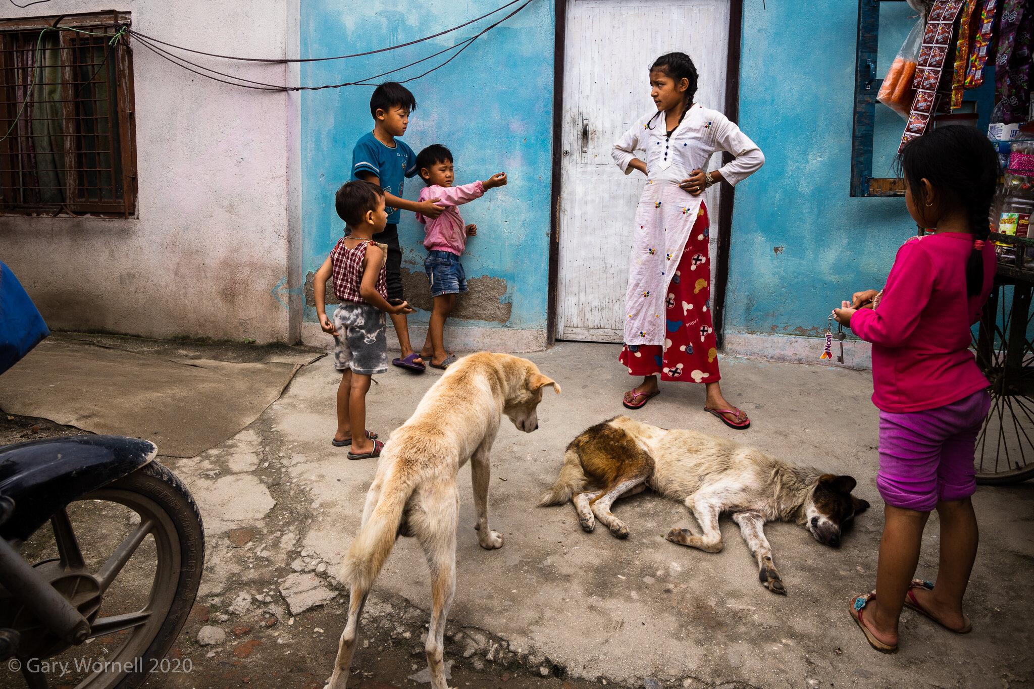  Children of the slums of Manohara, Kathmandu. 