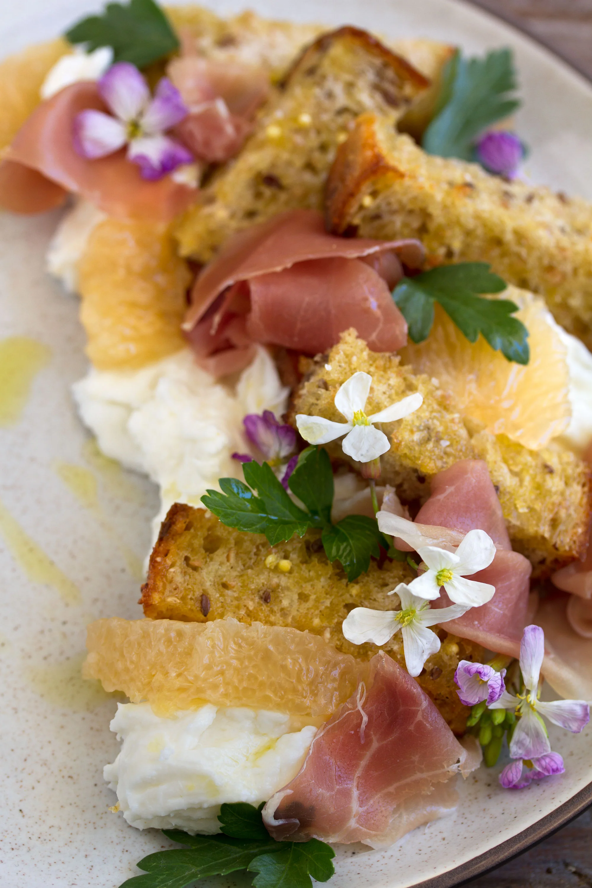 Burrata & Prosciutto Plate — Cooking with Cocktail Rings
