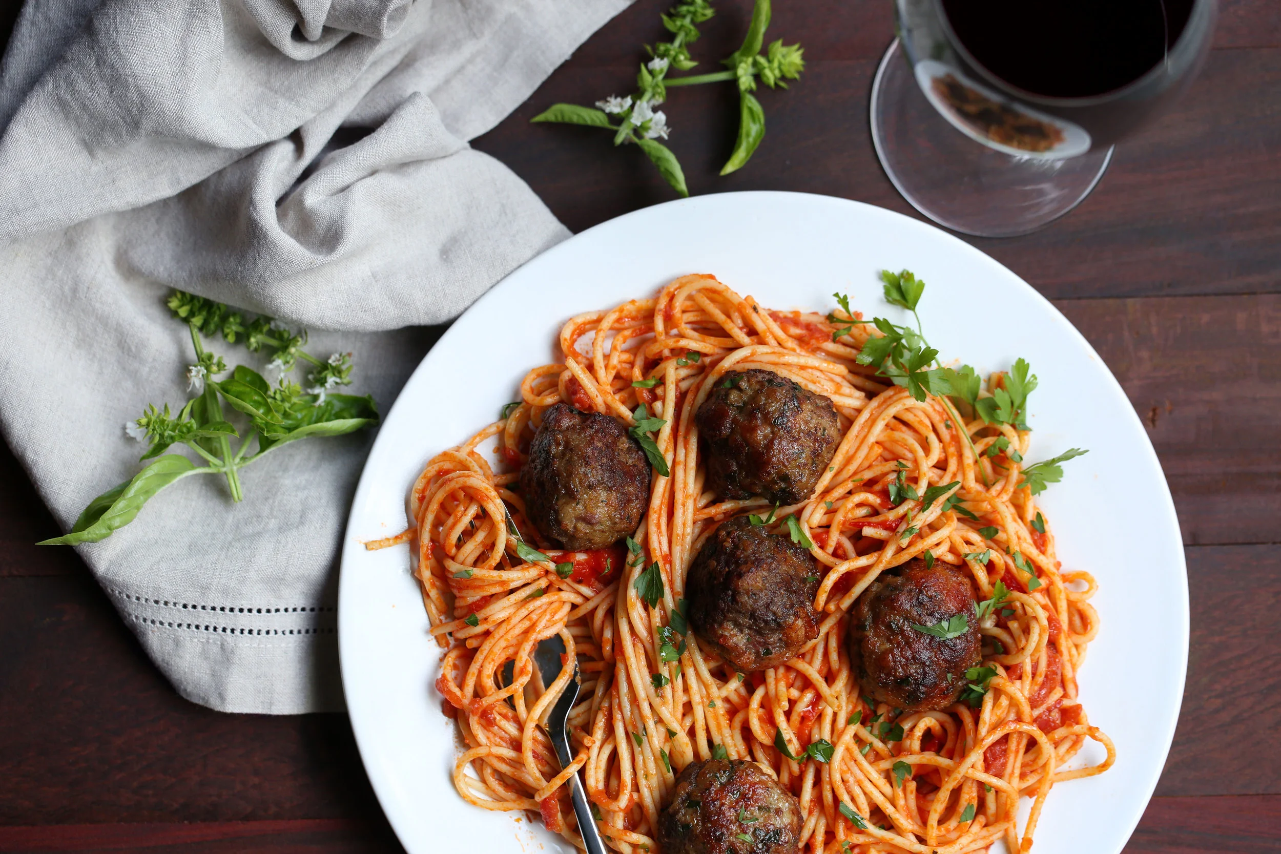 Beef, Pork & Prosciutto Italian Meatballs — Cooking with Cocktail Rings