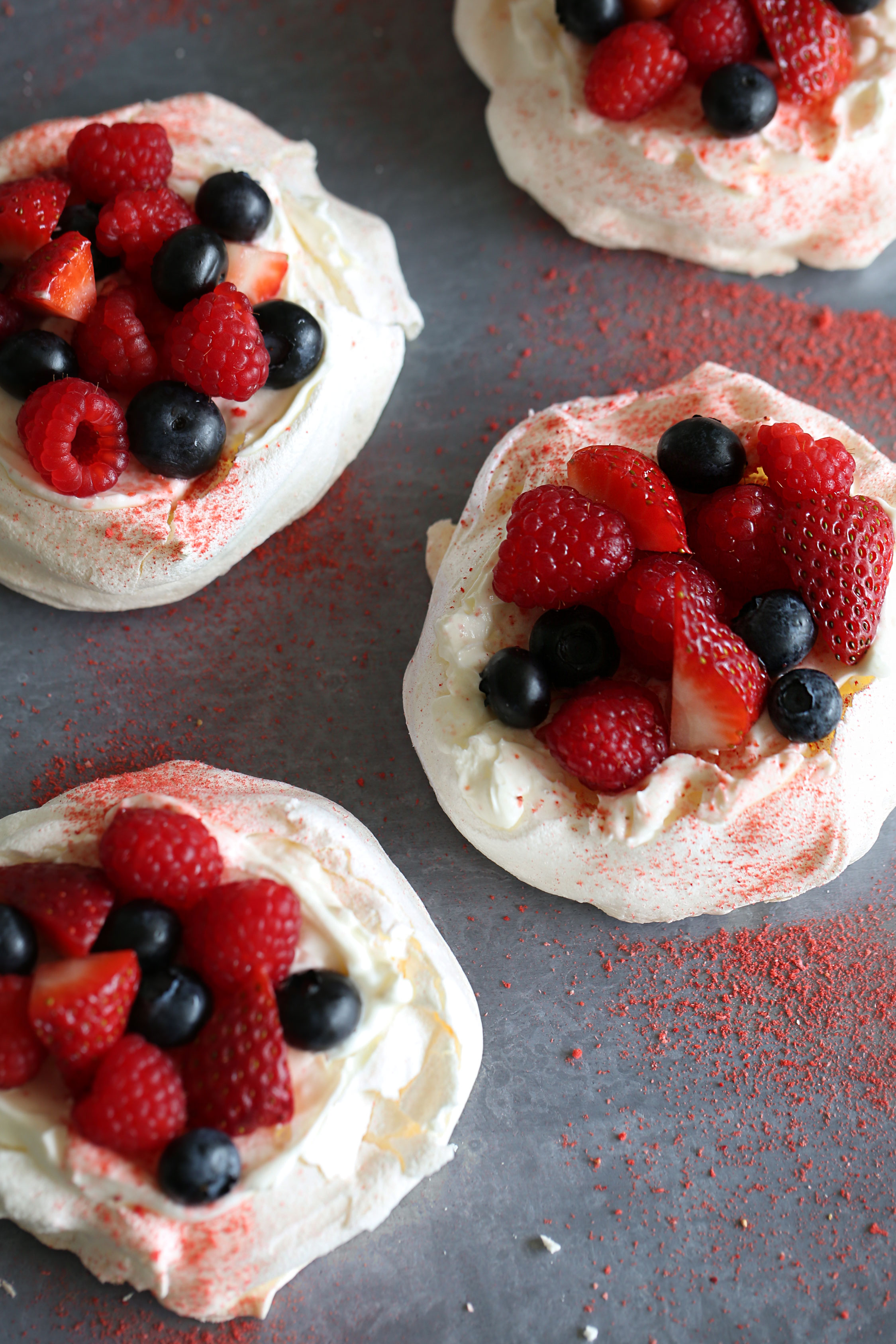Mini Pavlovas with Mixed Berries — Cooking with Cocktail Rings