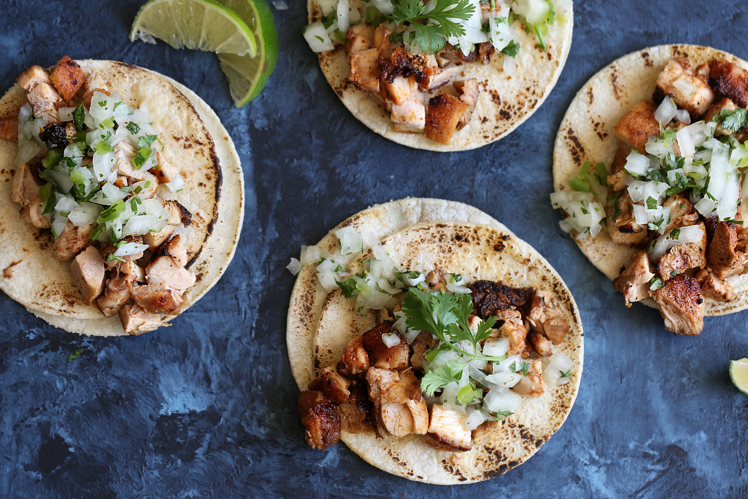 Mexican Chicken Street Tacos Cooking With Cocktail Rings