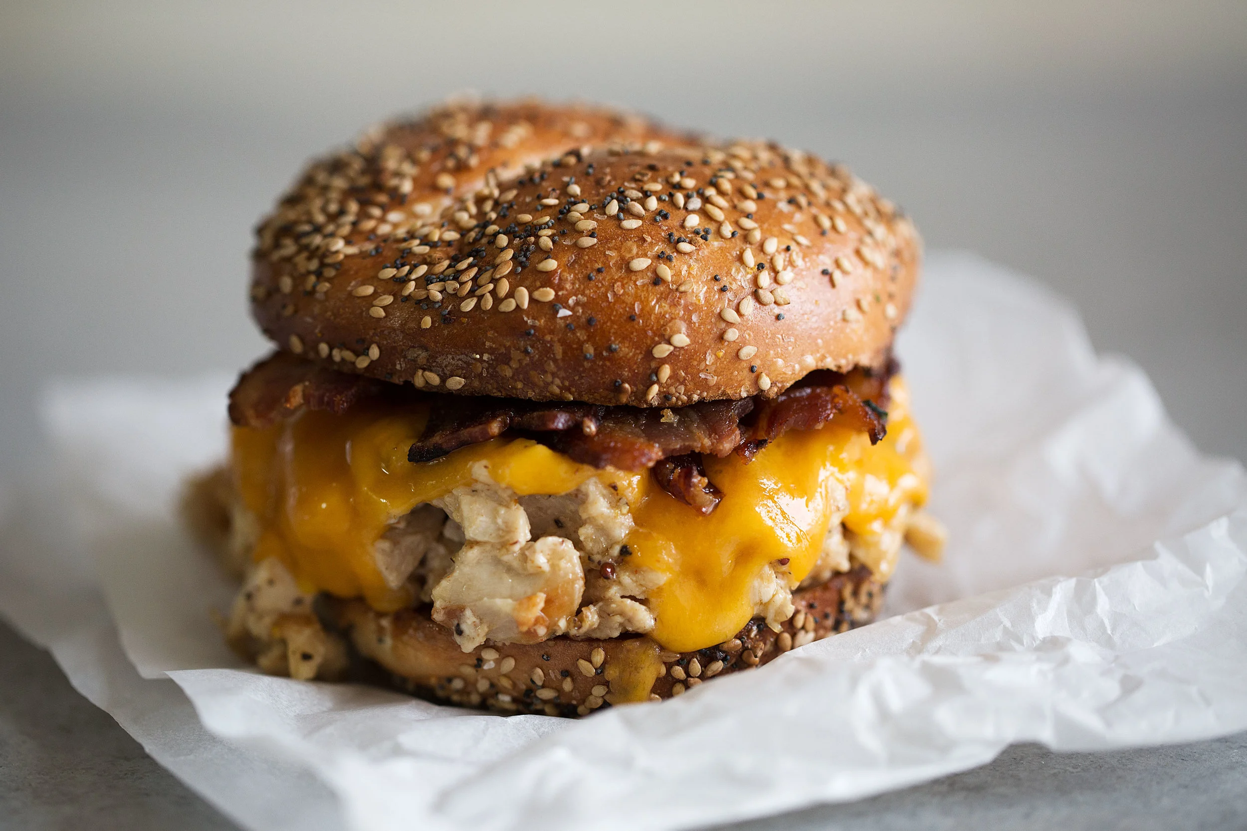 Chicken Salad Bagel Sandwich — Cooking with Cocktail Rings