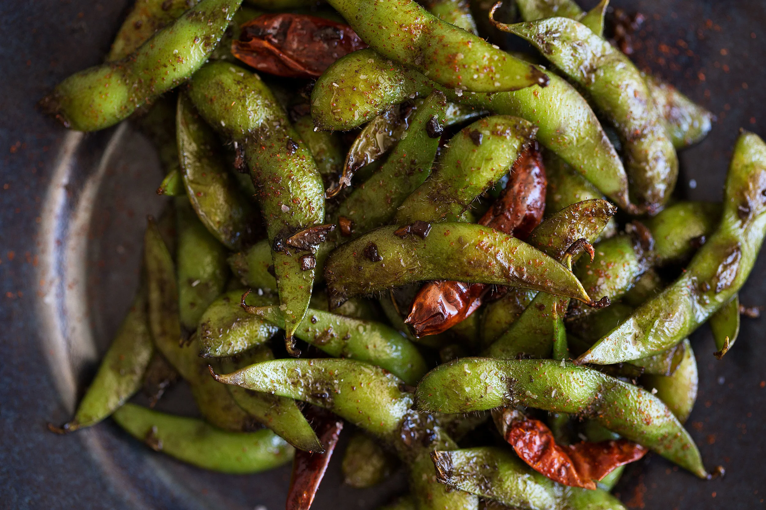 Garlic Soy Edamame — Cooking with Cocktail Rings
