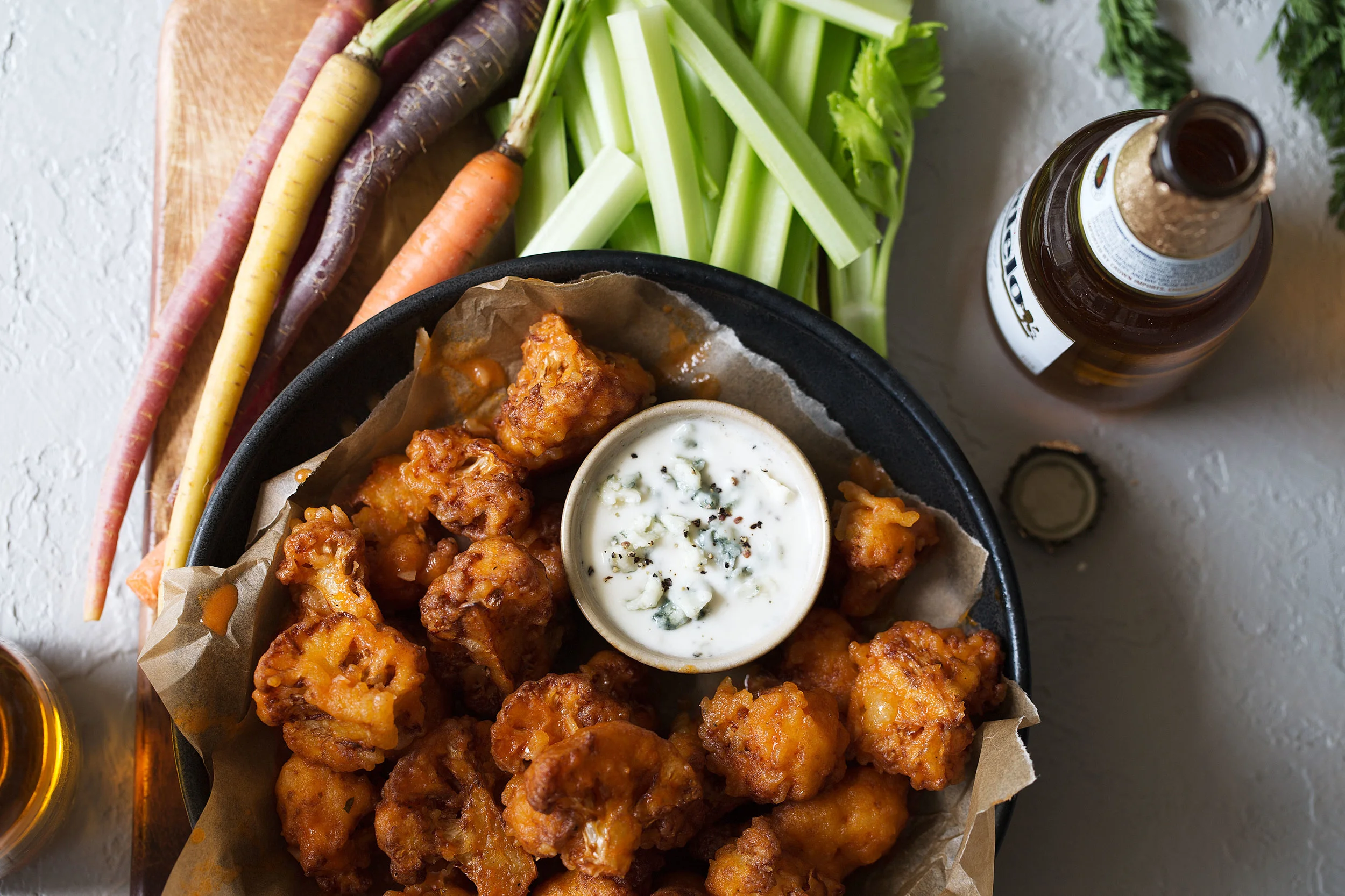 Crispy Buffalo Cauliflower Bites Cooking With Cocktail Rings