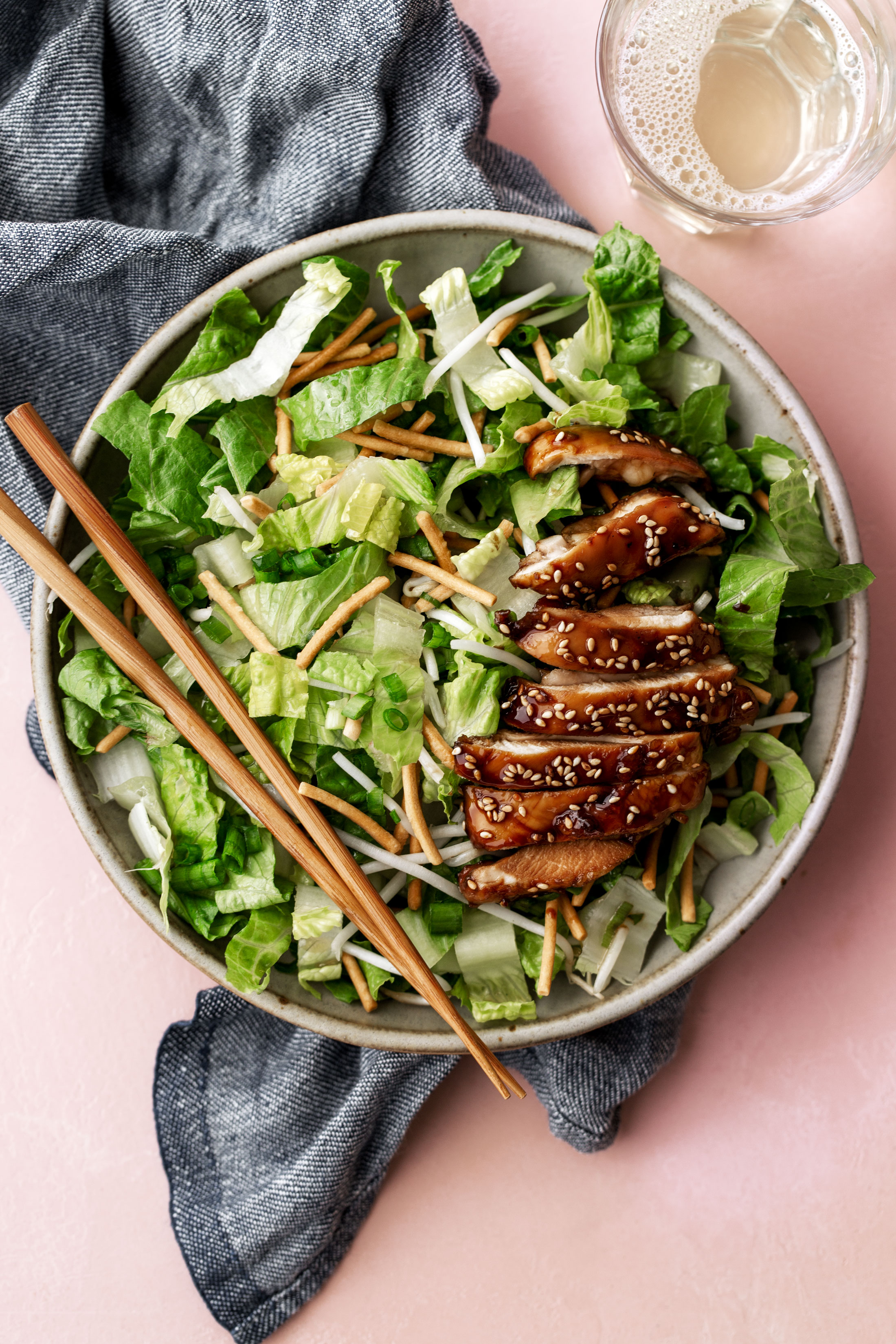 Crispy Teriyaki Chicken Salad Cooking With Cocktail Rings