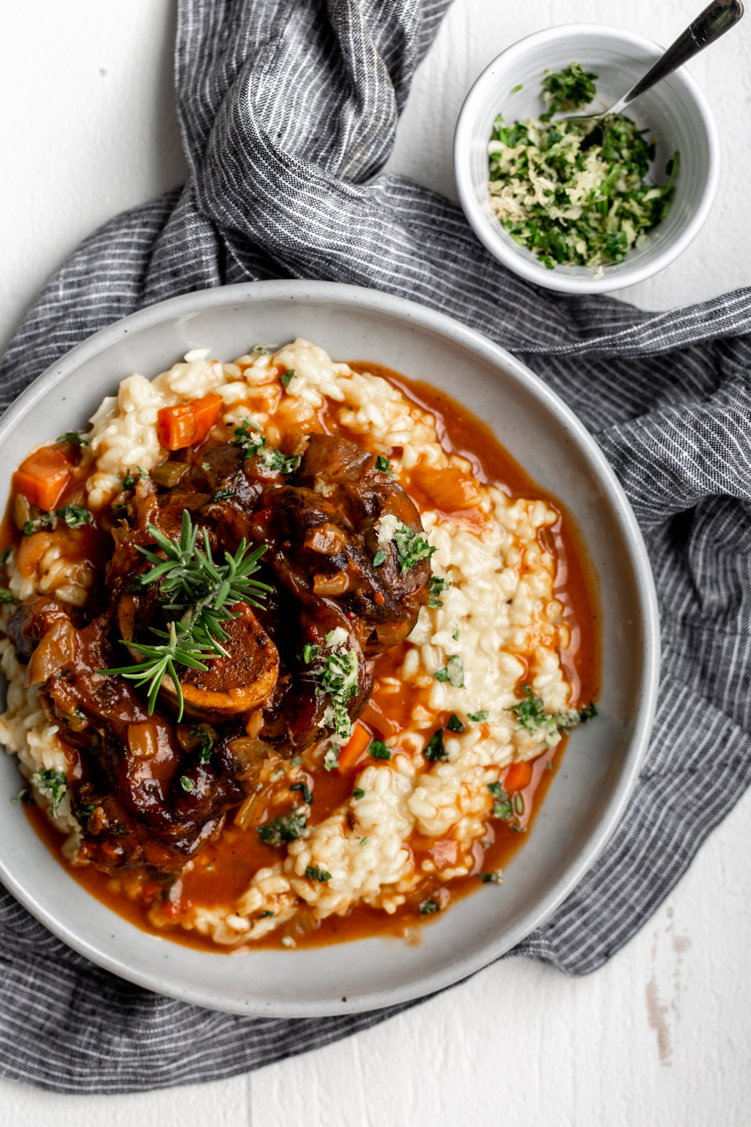 Veal Osso Buco over saffron risotto recipe from cooking with cocktail rings