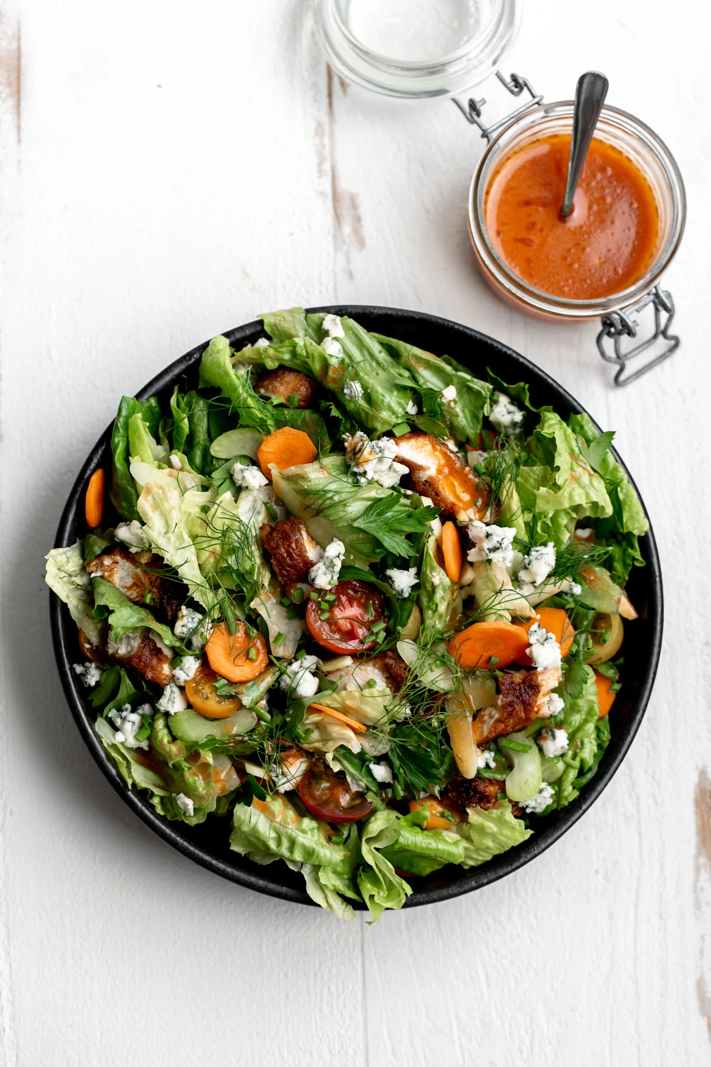 Beer-battered Fried Buffalo Chicken Salad-25.jpg