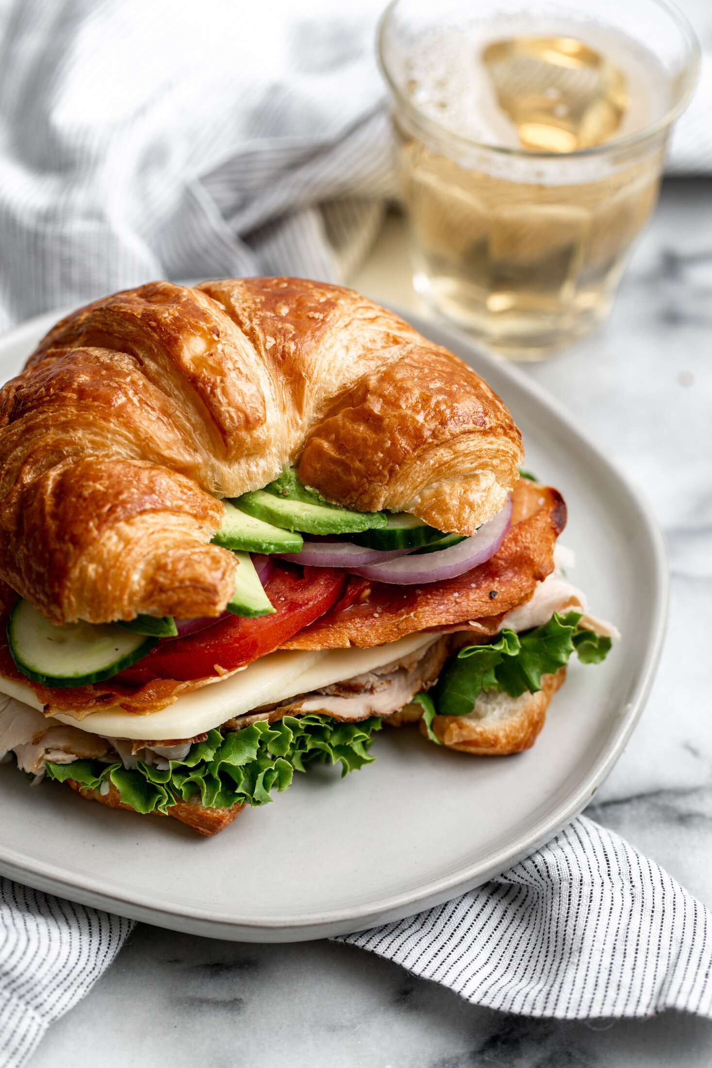 Croissant Club Sandwich with Crispy Prosciutto — Cooking with Cocktail ...