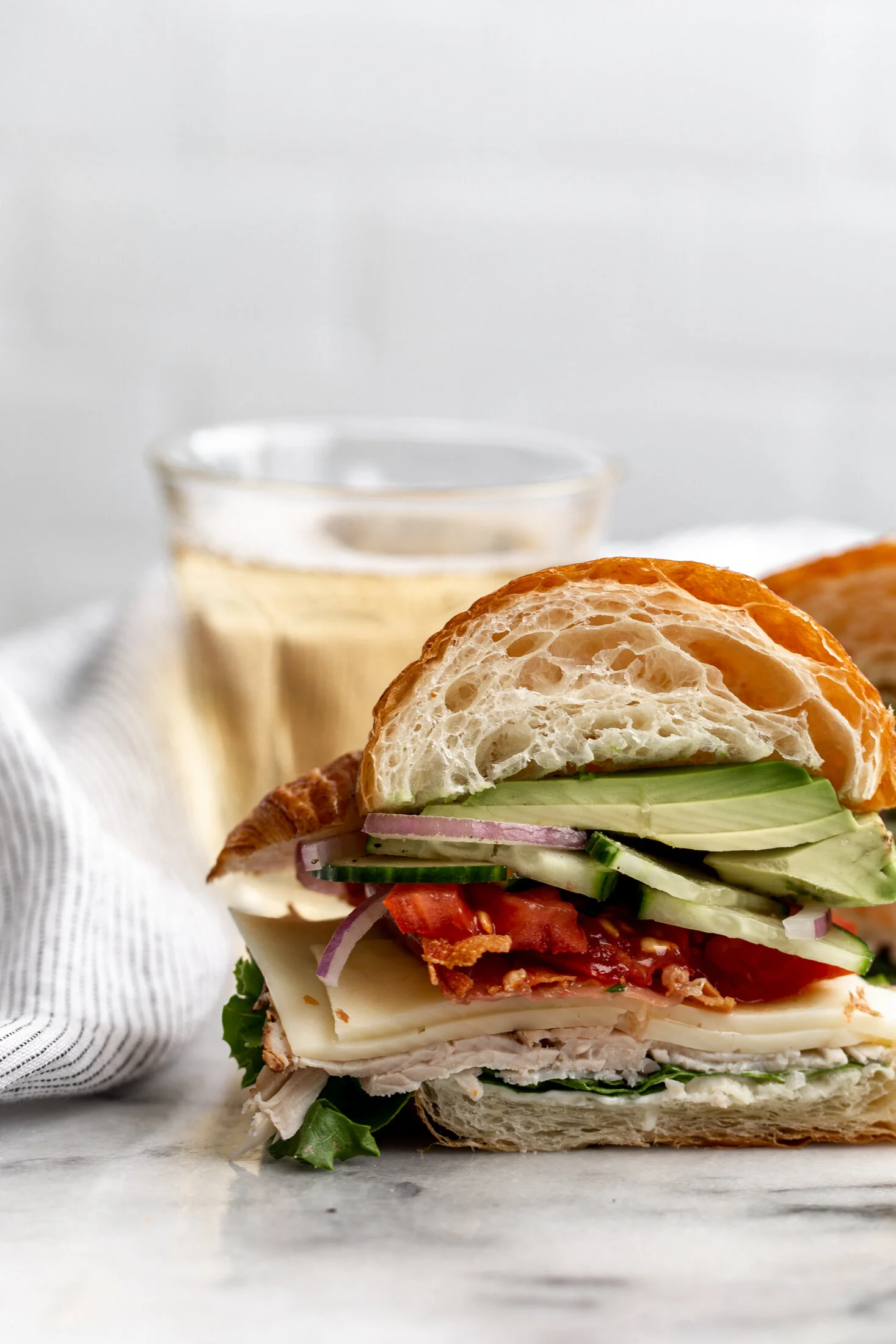 Croissant Club Sandwich with Crispy Prosciutto — Cooking with Cocktail