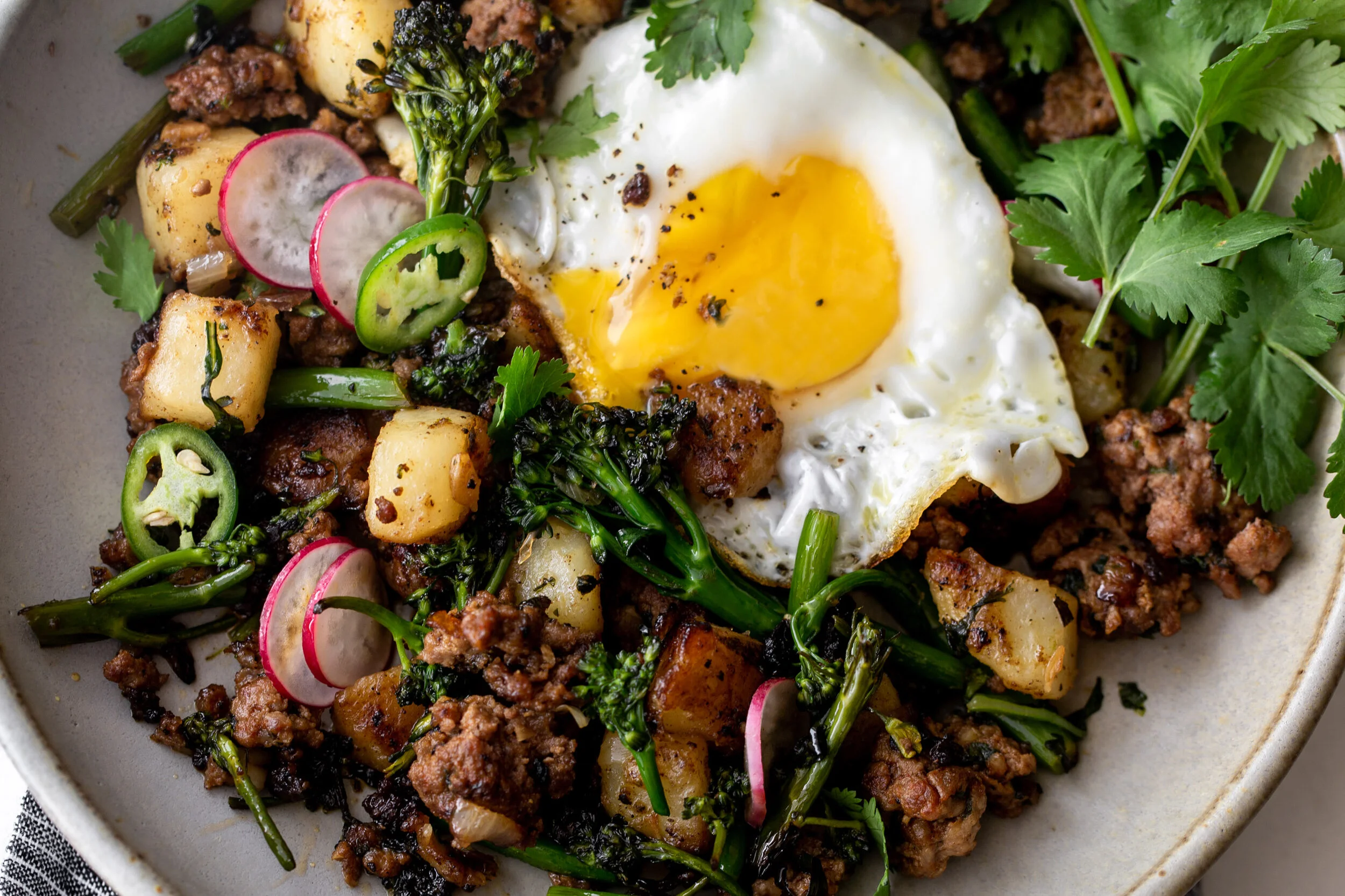 Lamb Merguez Breakfast Hash — Cooking with Cocktail Rings
