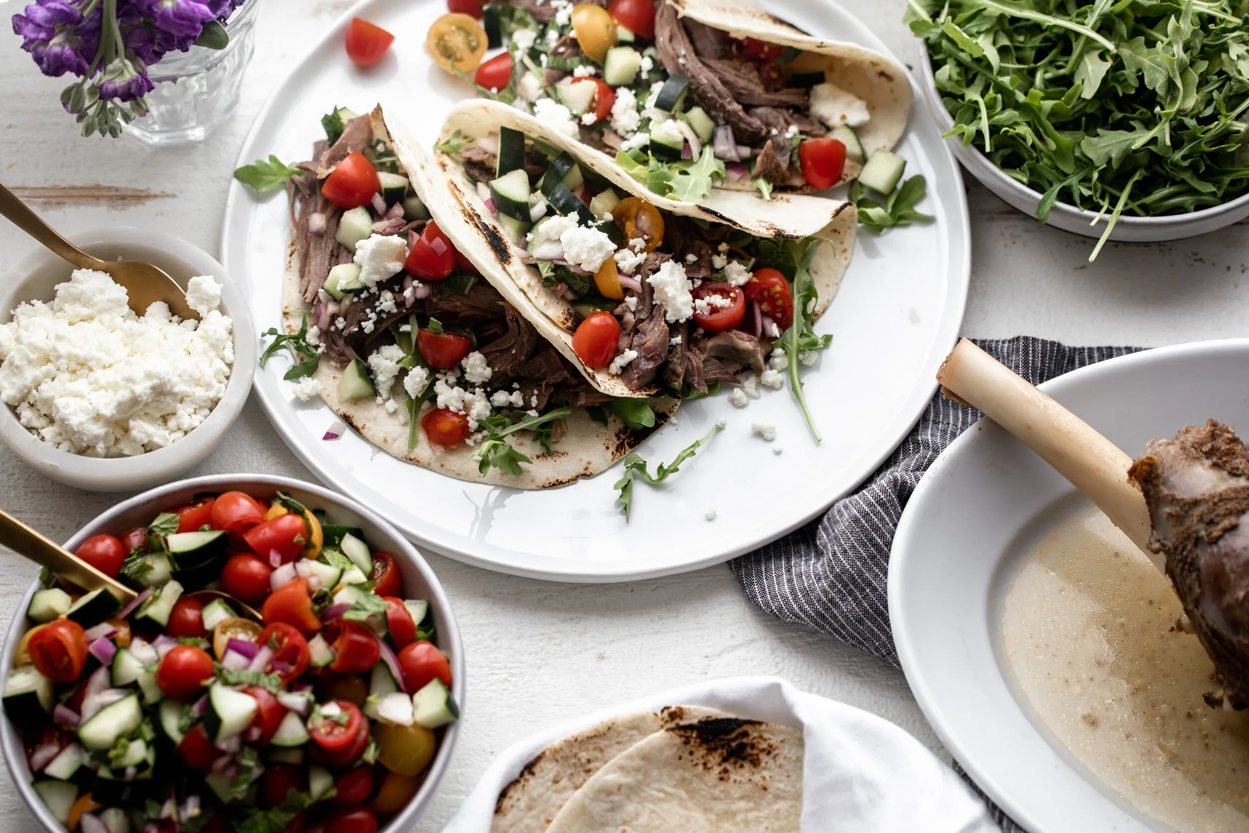 ShawarmaSpiced Roast Pulled Lamb Leg Tacos — Cooking with Cocktail Rings