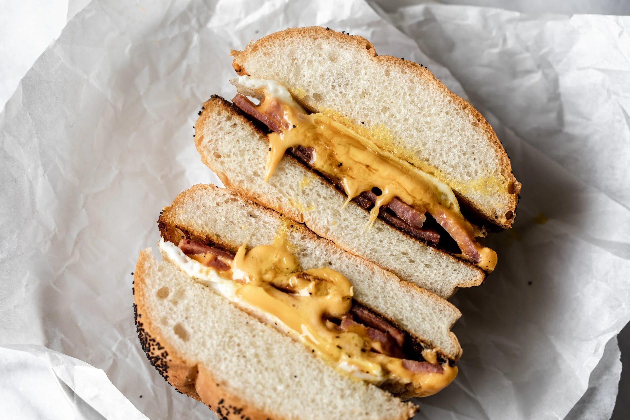 Taylor Ham Egg Cheese Breakfast Sandwich Cooking With Cocktail Rings