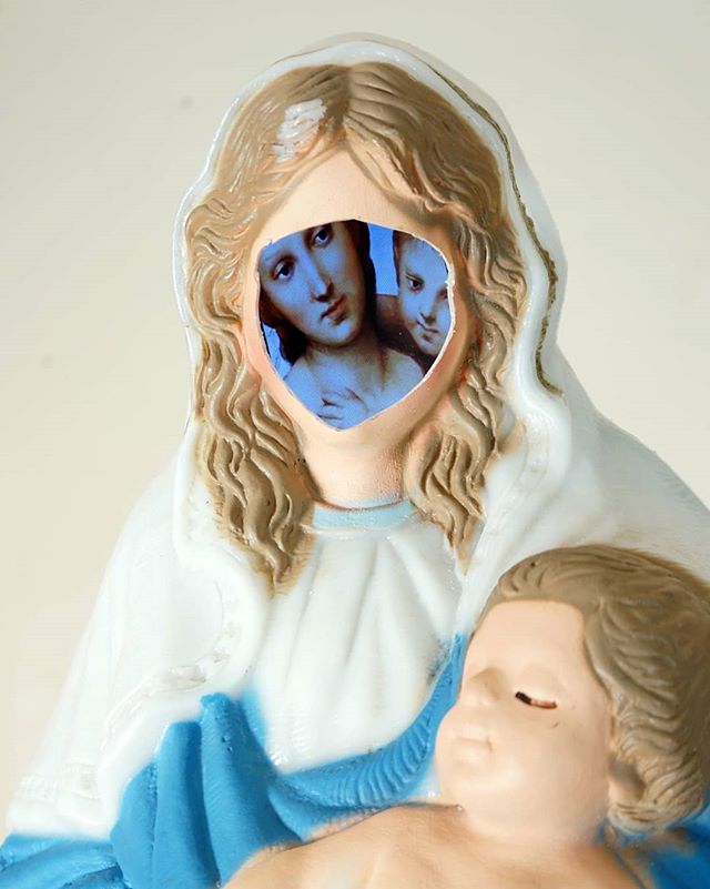 Most images of Mary tend to reflect our contemporary societal expectations of Mary being at least in her early twenties. I was curious how attitudes towards young mother's would change if religious imagery of Mary showed her at the age that would hav