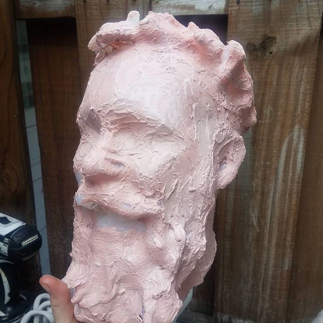 In progress shots of the model I posted last.
.
Bondo'ed head//sanded head//painted head

#3dprinting #wip #sculpture #artistsoninstagram  #art #bondo #head #workinprogress #contemporaryart