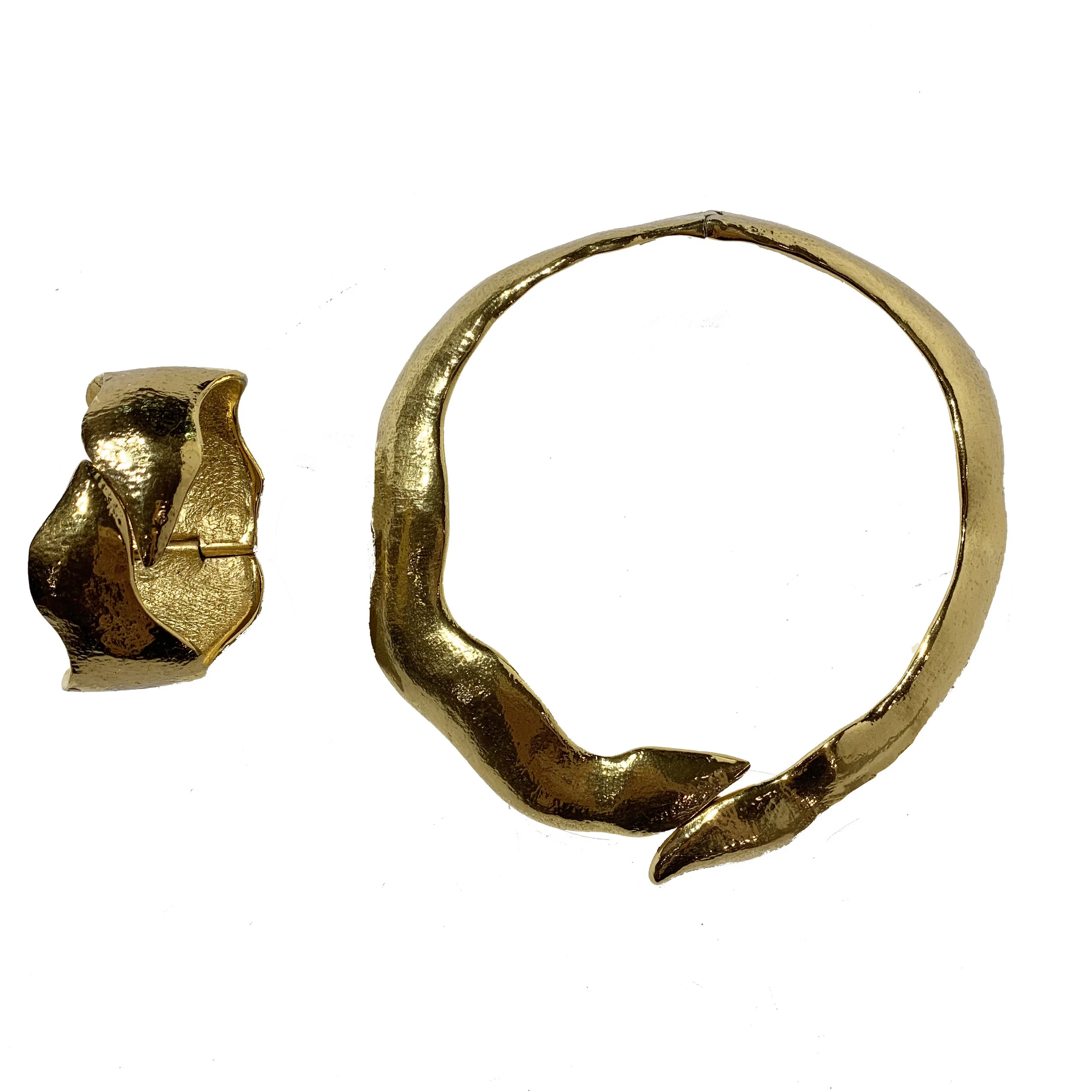 YSL Vintage Gold Choker and Bracelet Set