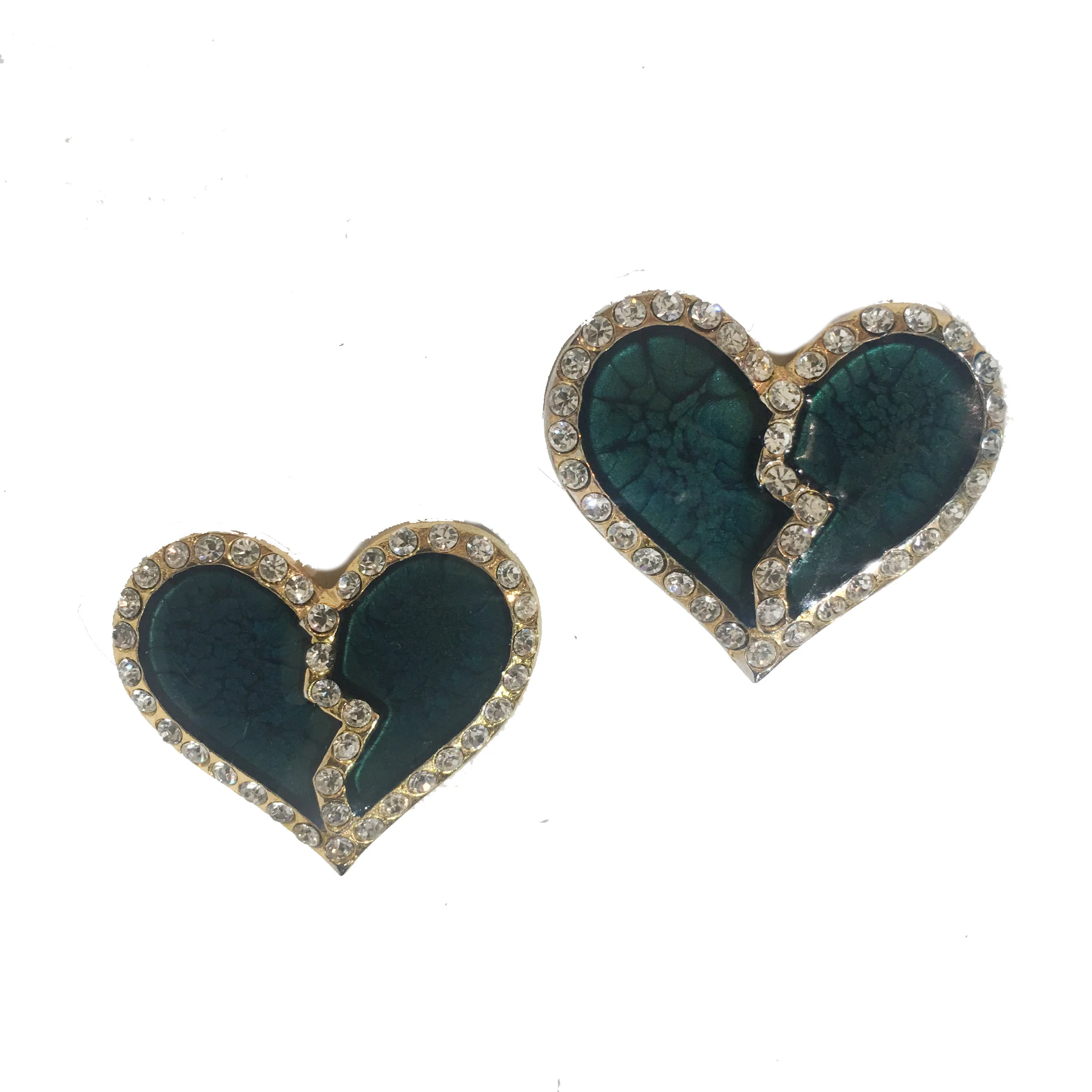 YSL Heartbreak Rhinestone & Enamel Earrings