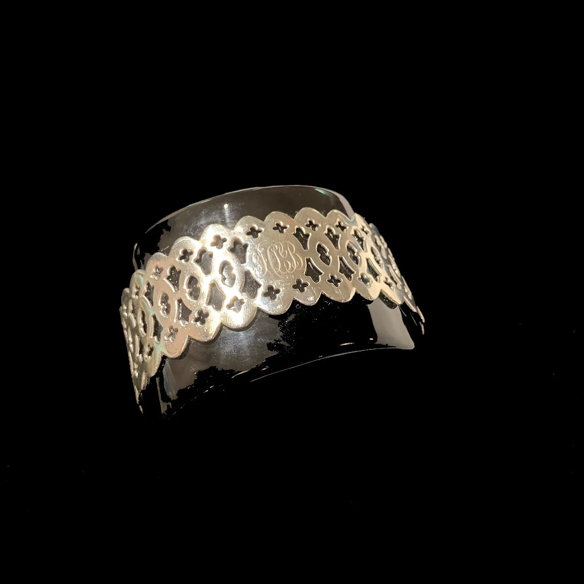 Water Buffalo Horn &amp; Sterling Silver Cuff