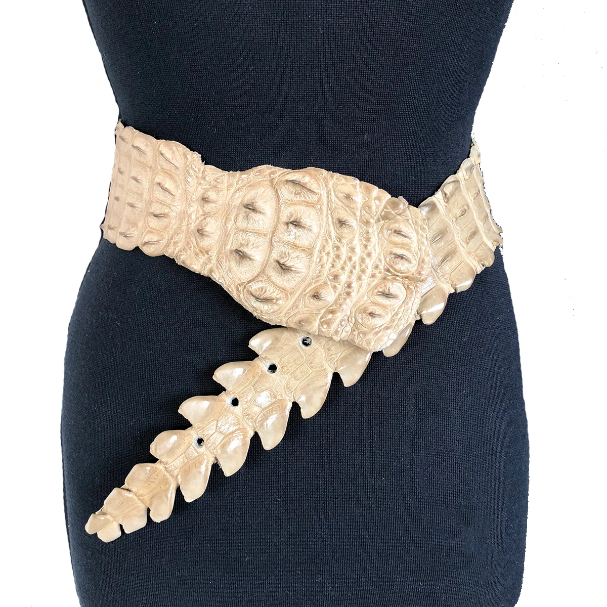 Crocodile Belt in Tan