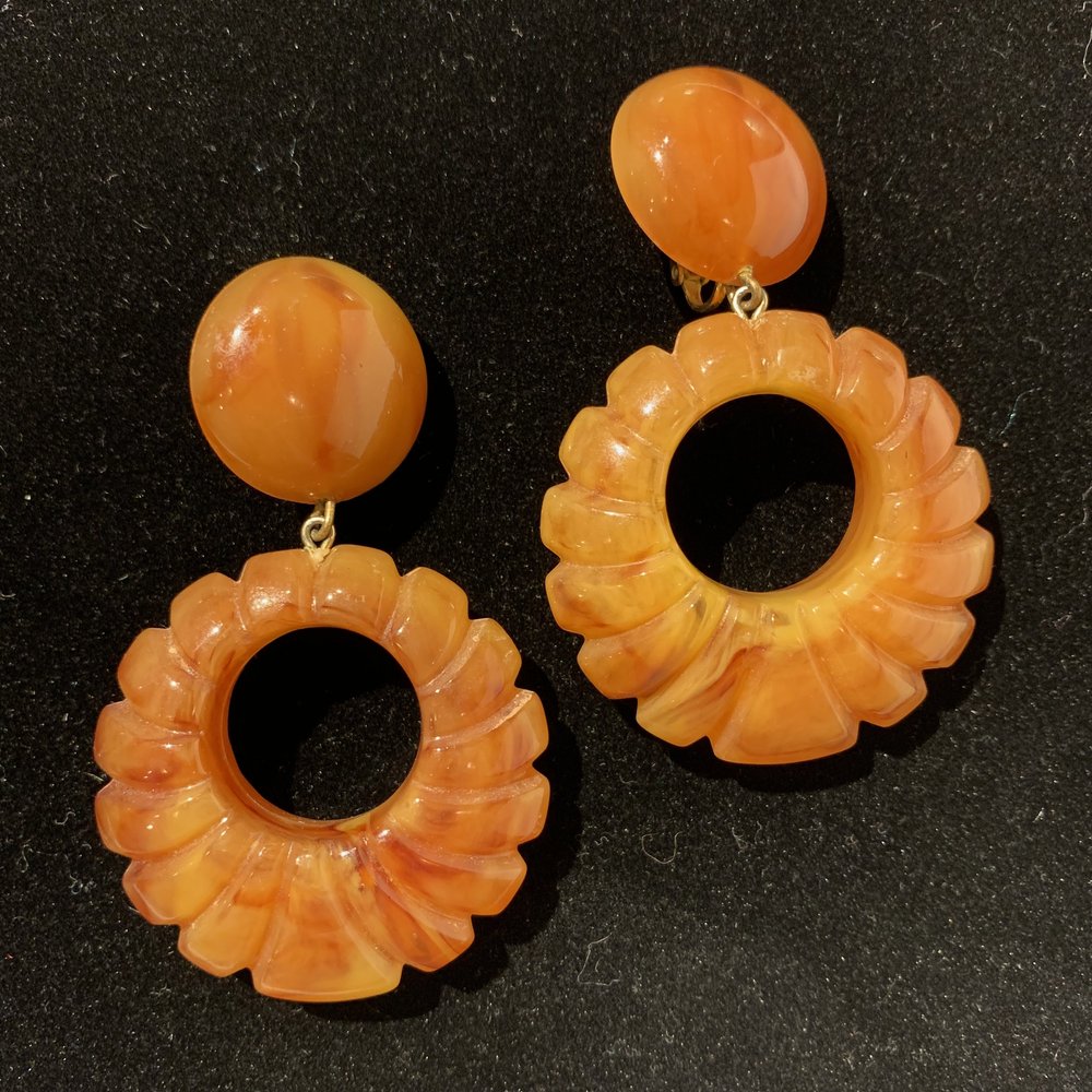 Bakelite Hoop Earrings — Image By Eve