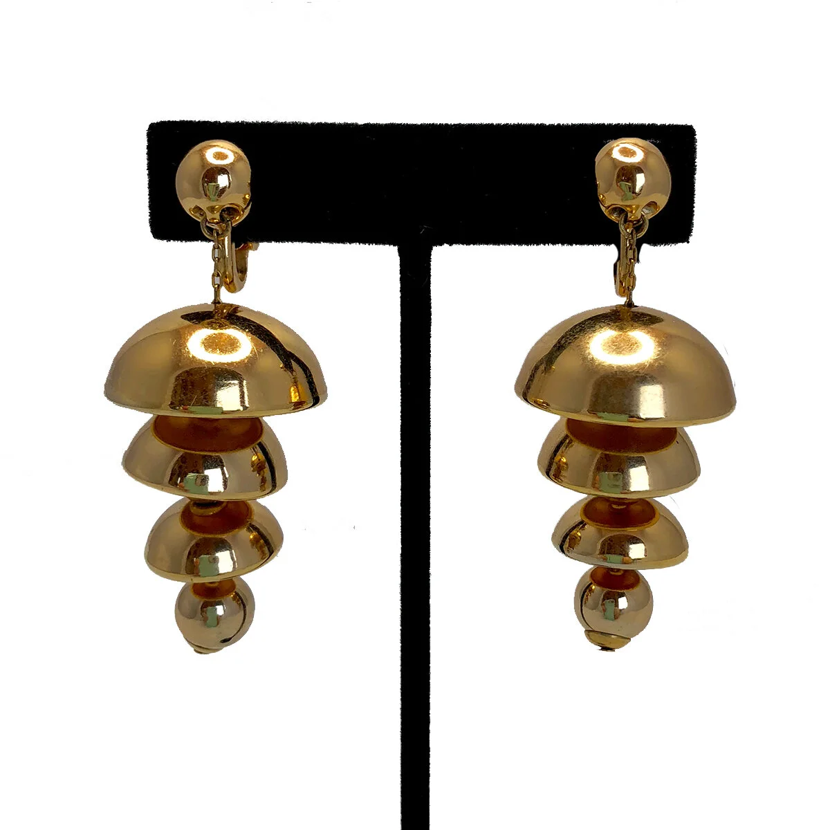 60s Napier Goldtone Bell Earrings