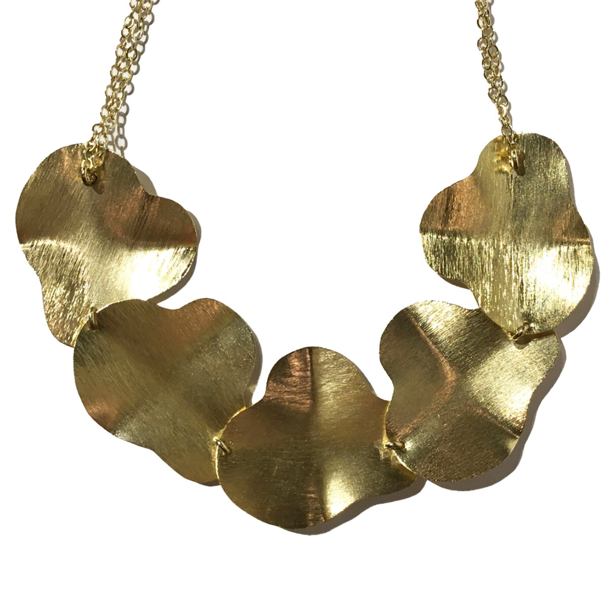Gold Tone Modern Necklace