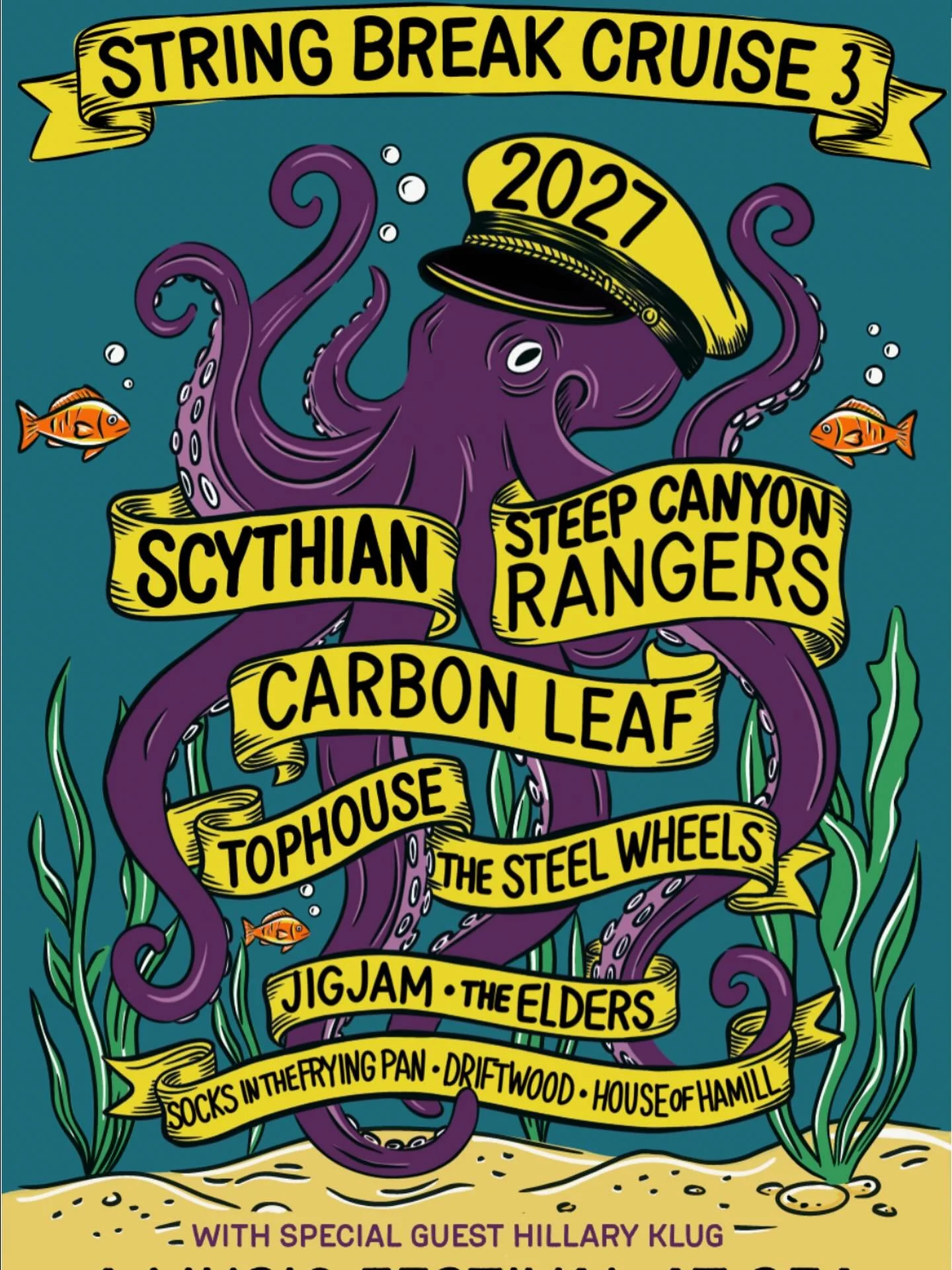 Join us in the Caribbean next January 2027! We know some of you have cruised with us in the past, but it&rsquo;s been a long time and we are so looking forward to returning to the high seas in 2027. String Break is a mix of Irish and Americana bands 