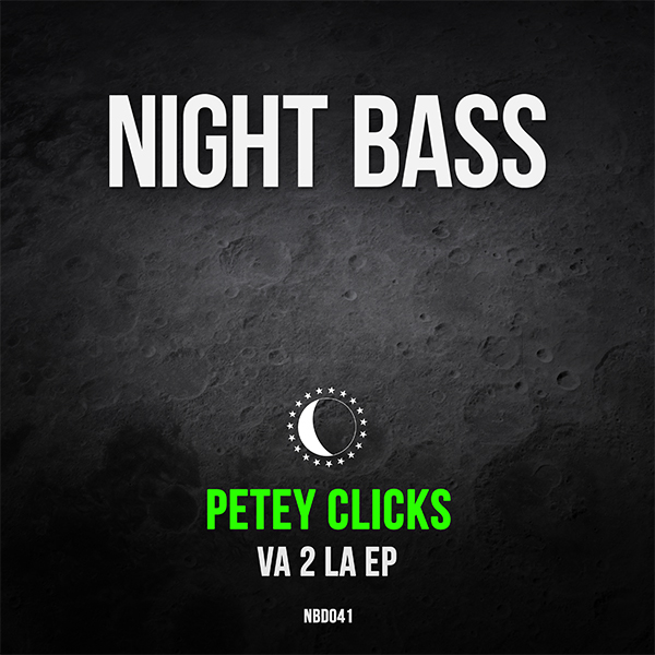 Night Bass badman Petey Clicks returns with his 5th EP on the label. Using his studio wizardry, Petey pumps out two bangers in his unique trademark style. "VA 2 LA" is a twisted piece of bass house music with tinges of old school flavor, while "Awake" takes the old school influence a little further over some seriously heavy bass and breaks.