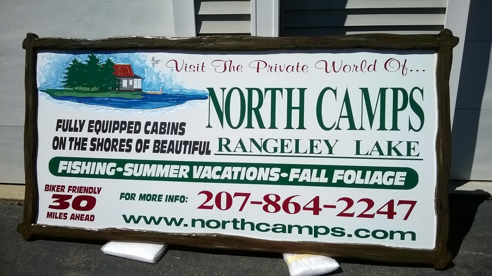 Fran Gibson Maine -Sign- North Camps.JPG